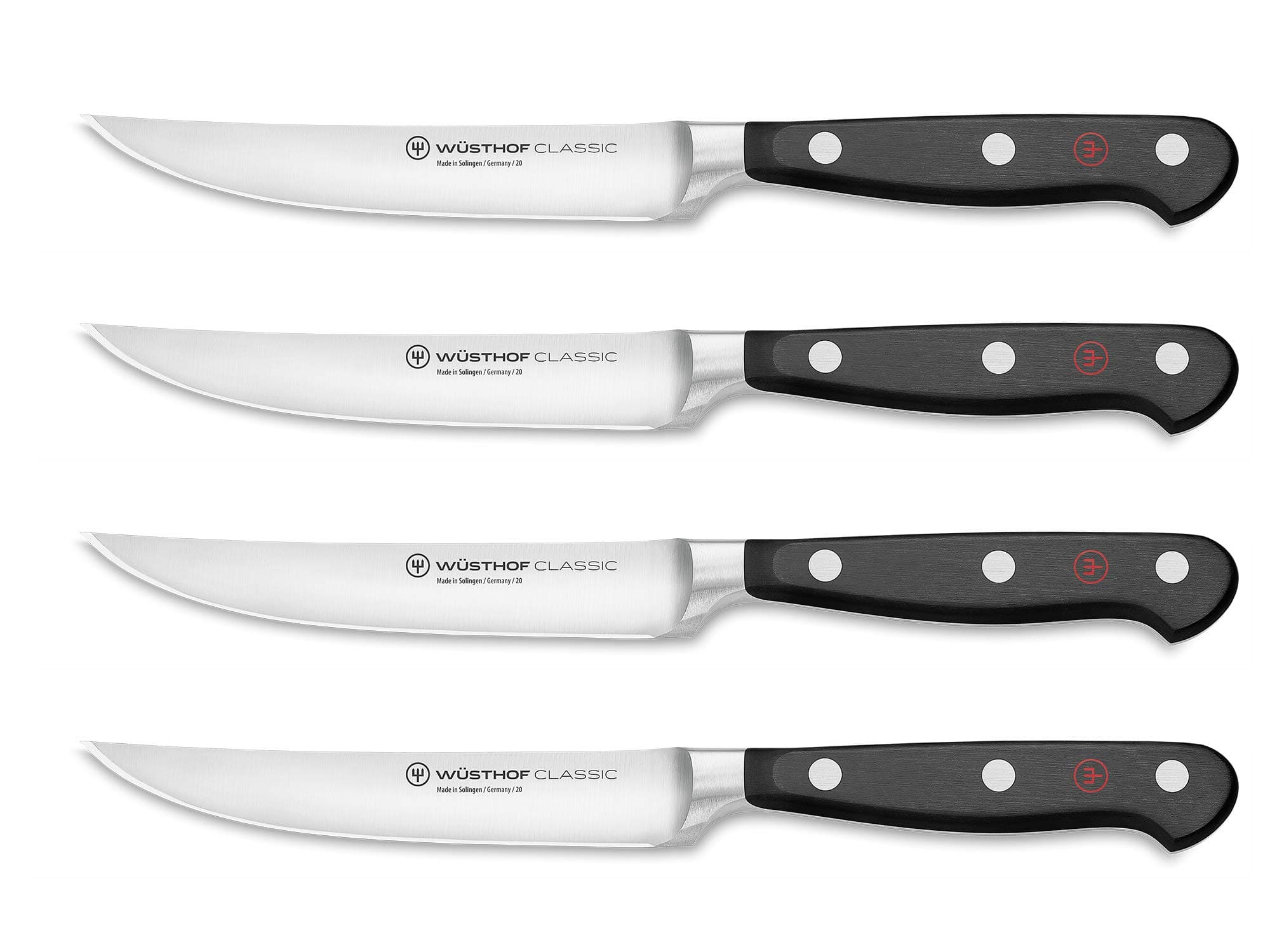 Classic 4-Piece Steak Knife Set, Black