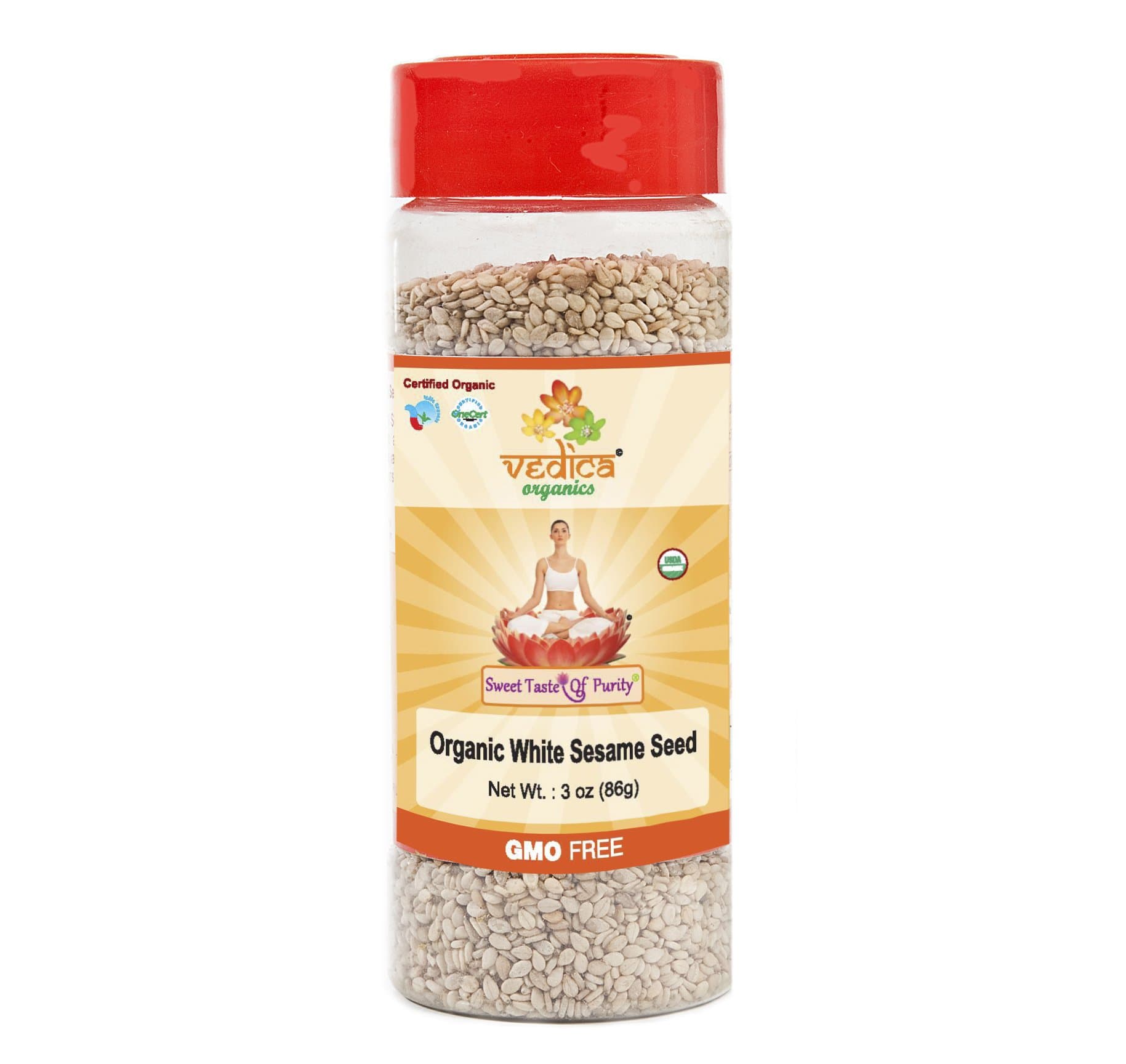 Organic Sesame White Natural - Net Wt. 3 oz.