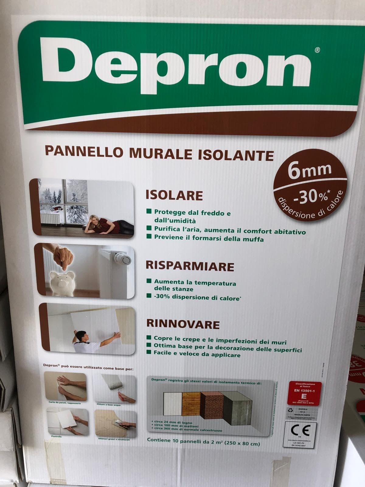 Depron, Insulation Panel 80 x 125 cm Thickness 6 mm Pack of 20 Panels