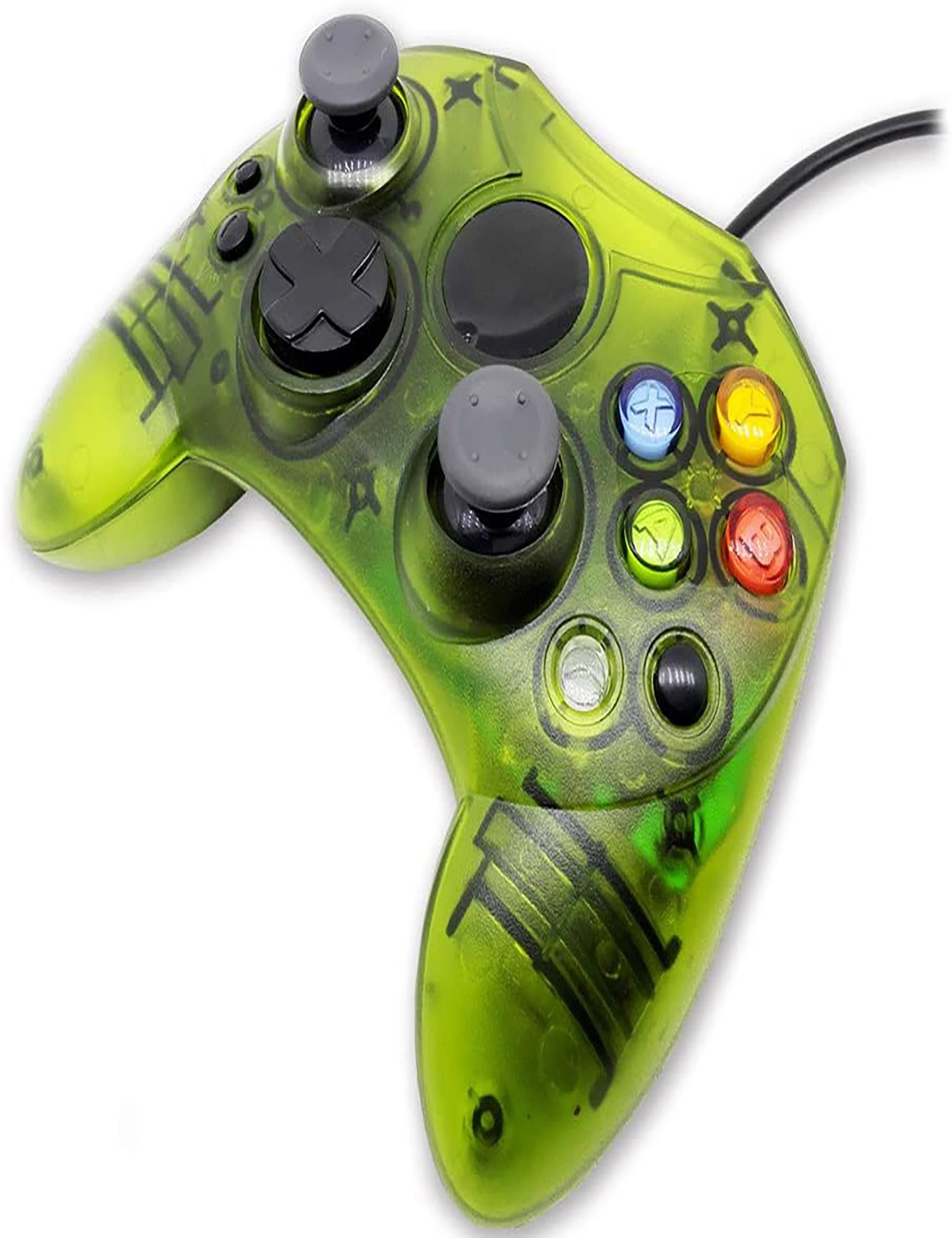 Mekela Classic Wired Controller Gamepad Joysticks for Xbox S Type Console (ClearGreen)