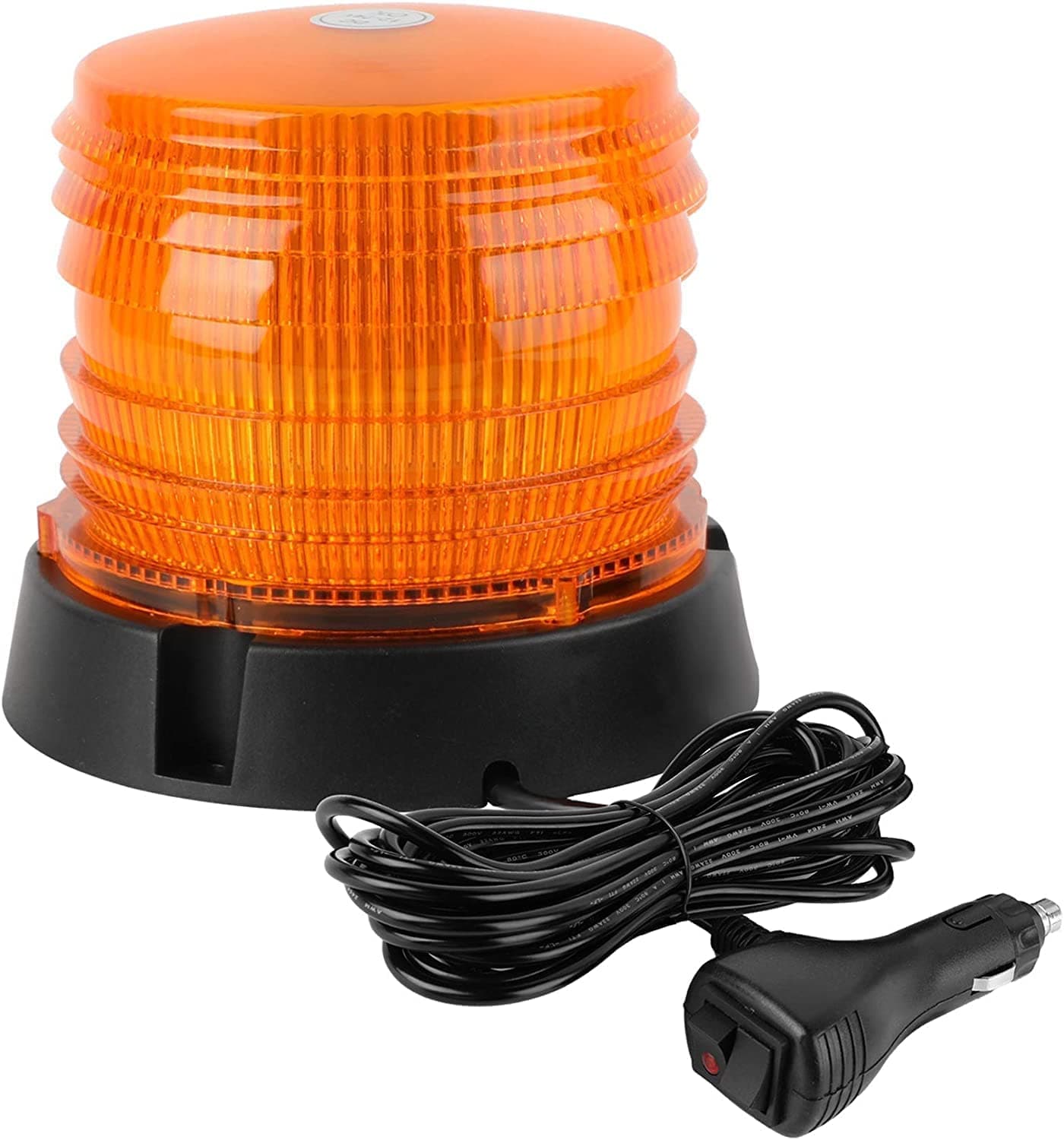 LED Warning Flash Beacon Lights, 60 LED Amber Warning Safety Flashing Strobe Lights with Magnetic and 16ft Straight Cord for Vehicle Truck Tractor Golf Carts UTV Car Bus,12V-24V