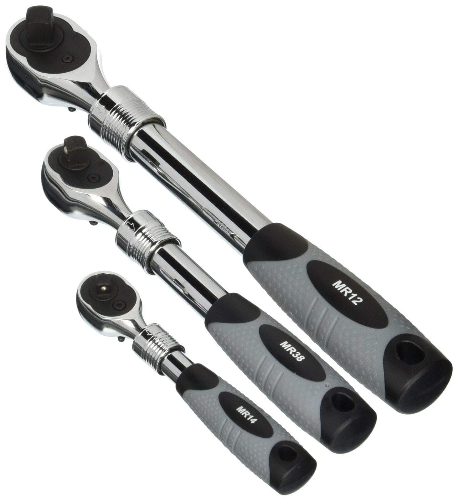MR482 Extendable Ratchet Three Piece Set, Grey/Black