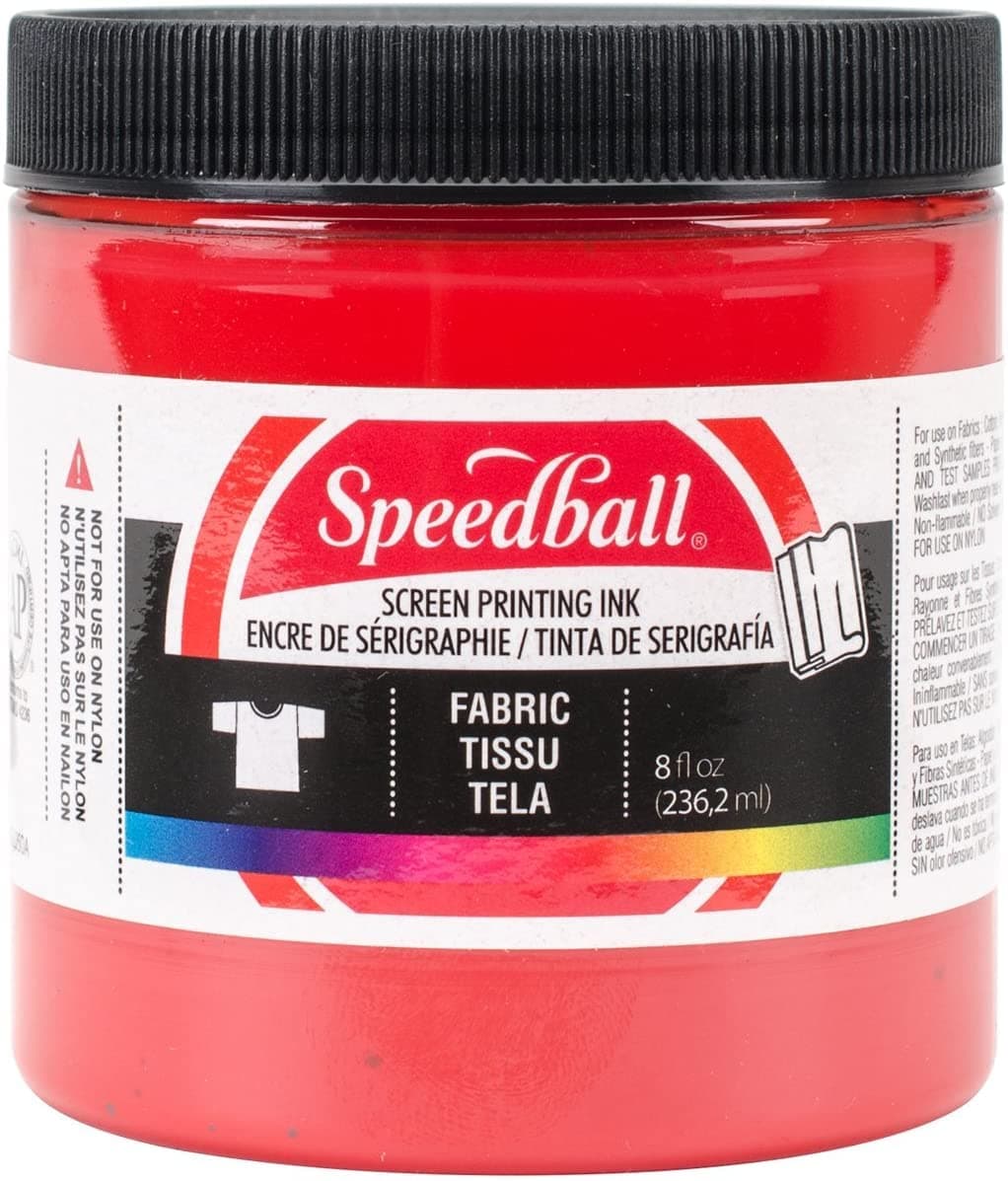 Fabric Screen Printing Ink 8oz-Red (並行輸入品)