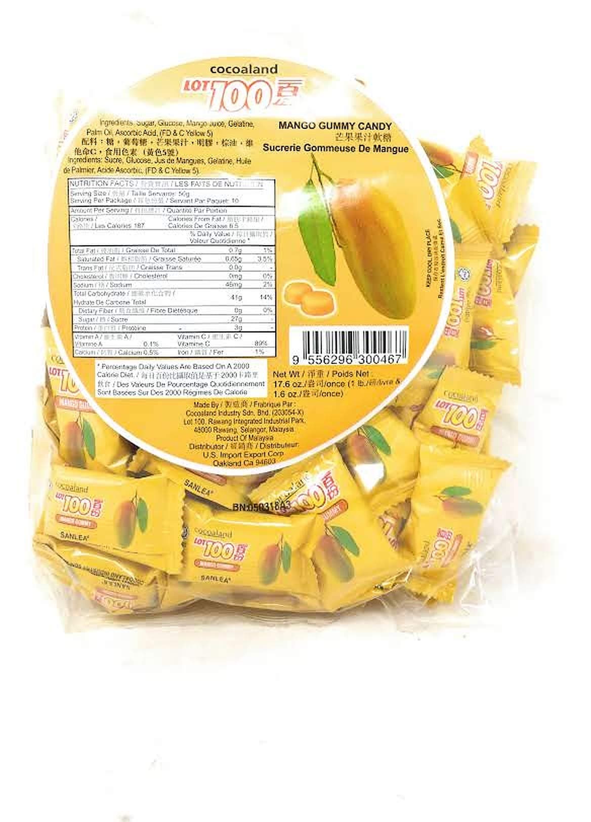 Cocoaland Mango Gummy Candy, 17.6oz (1lb)