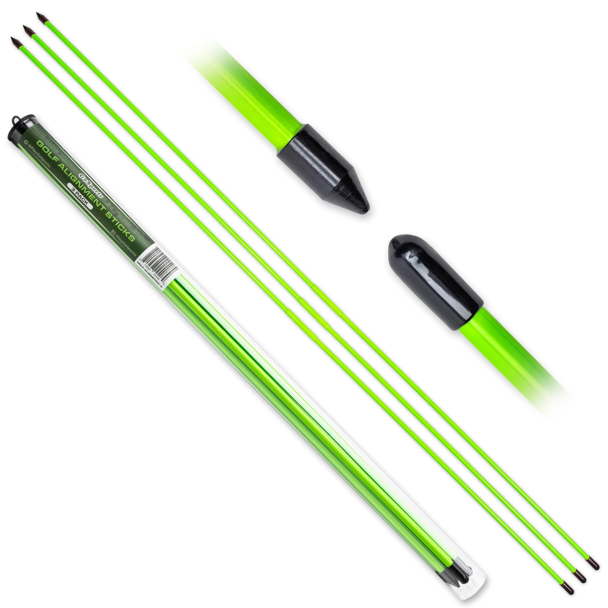 GoSports Golf Alignment Training Sticks 3 Pack - 48 Inch Aid Practice Rods