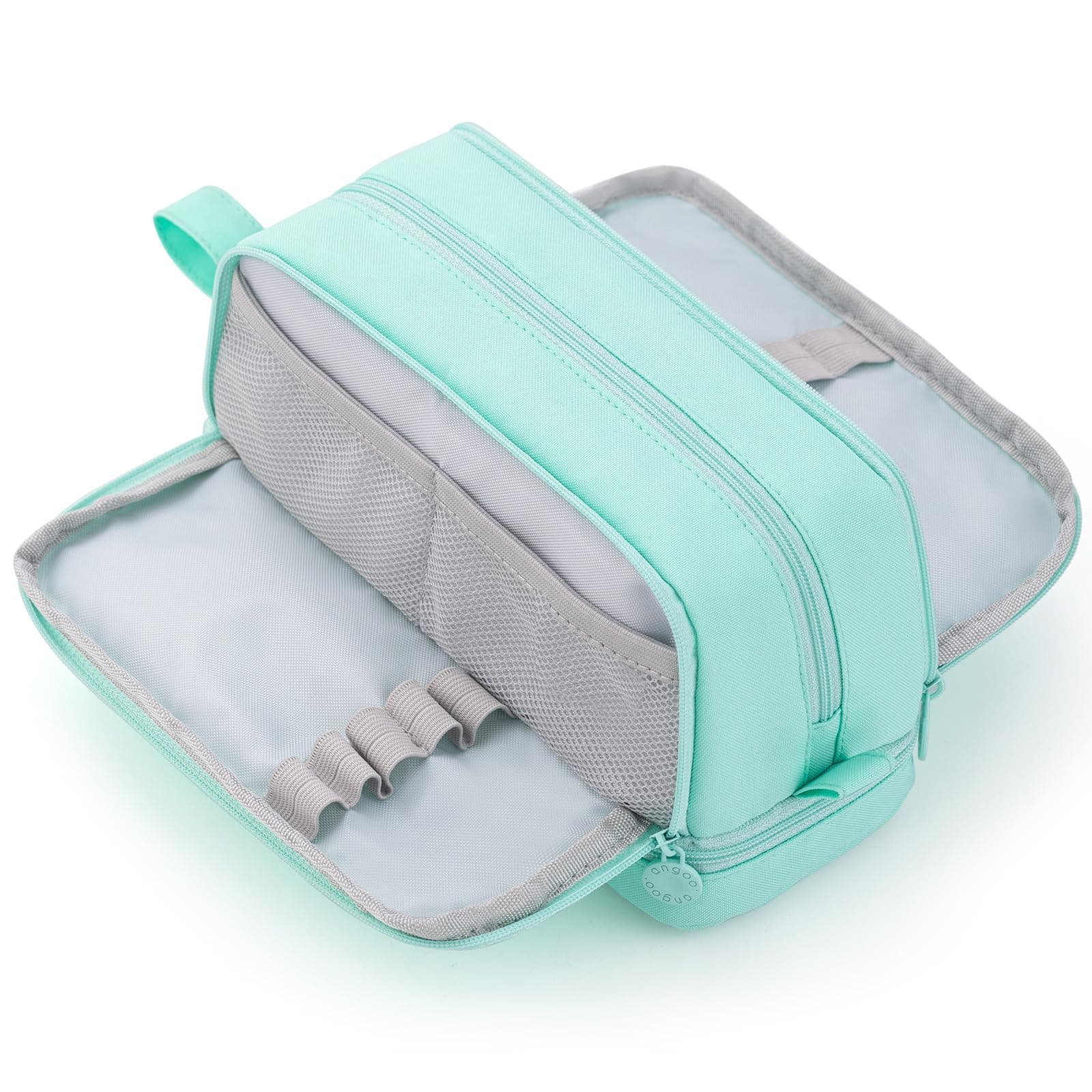 CICIMELON Large Capacity Pen Pencil Case with 4 Compartments, Multi-Slot Pencil Pouch Bag Aesthetic School Supplies Organizer for Teens Adults (Mint Green)