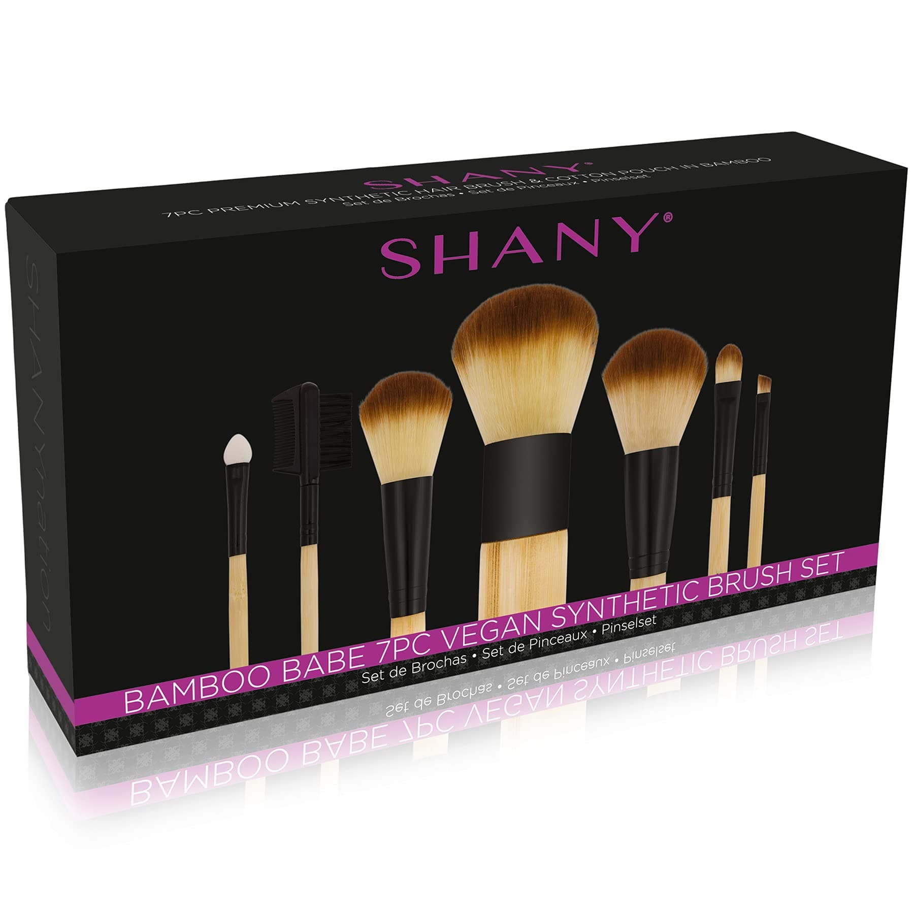 SHANY Bamboo Brush Set with Premium Synthetic Hair
