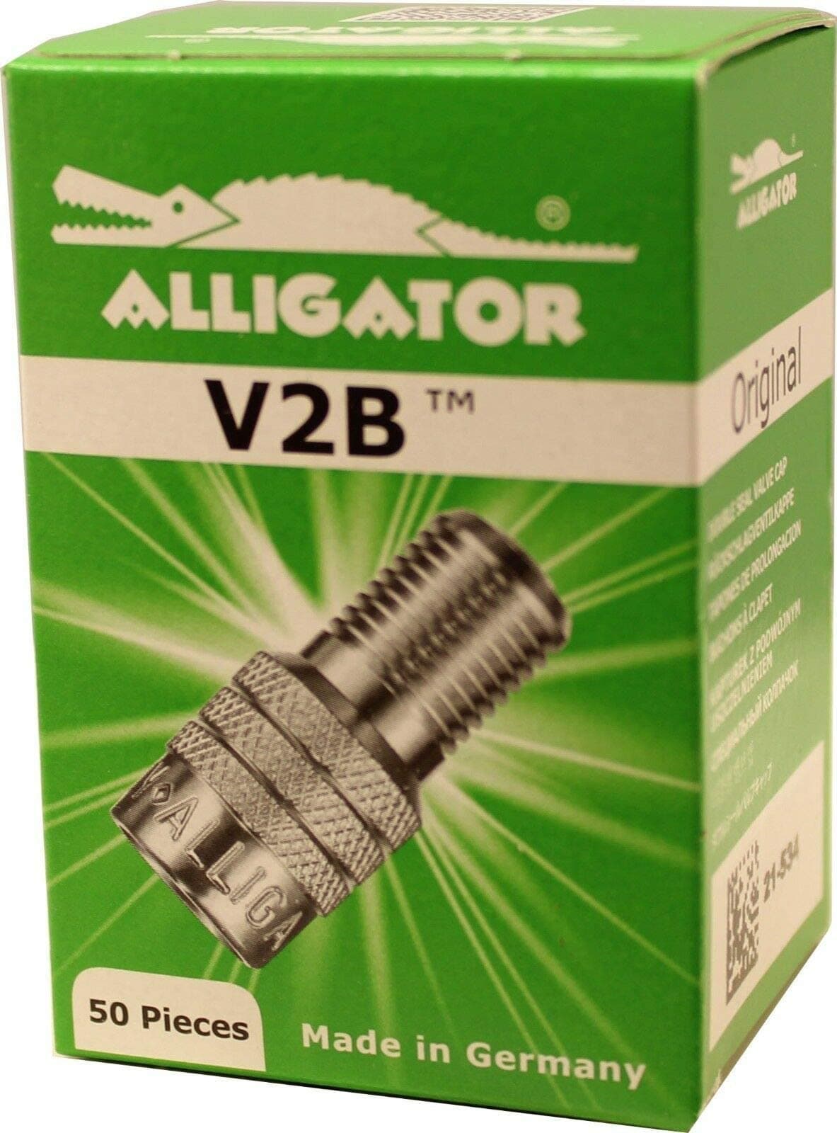 Alligator V2B 50 Pack Inflate Through Valve Stem Cap"Gator" Auto RV Semi