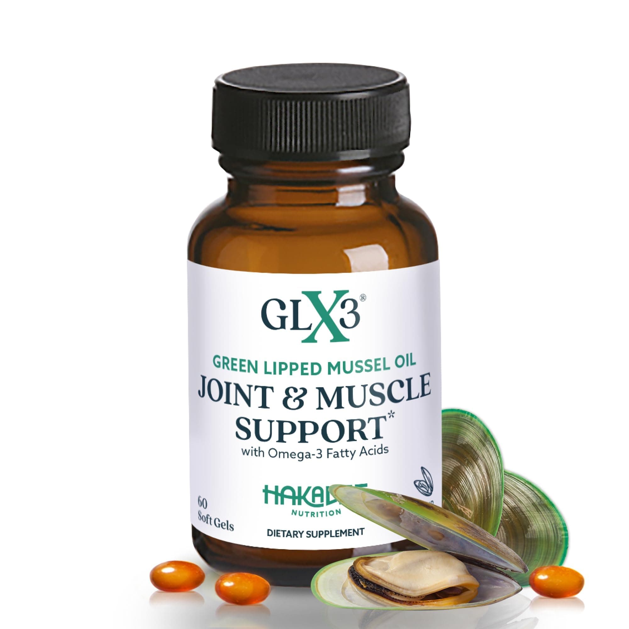 GLX3 Green Lipped Mussel Oil Capsules for Joint and Muscle Support | Extra-Strength ETA, EPA, DHA Omega-3 Green Lipped Mussel Supplement for Comfort, Flexibility & Recovery by HakaLife GLX3