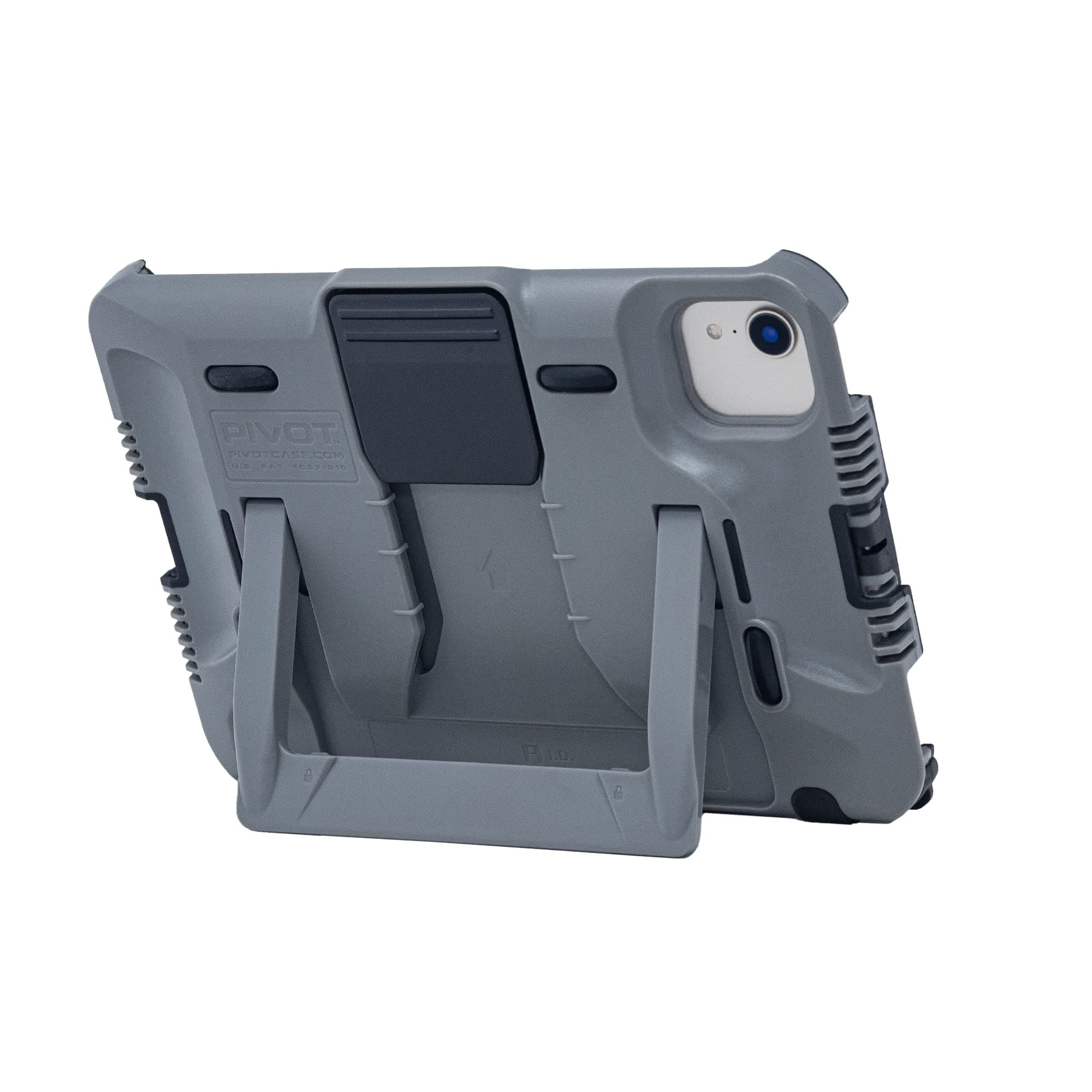 FlyBoys - T21A Tablet Case - Professional Pilots - Secure & Durable - Click-Connect Mounting - for iPad Mini 6th Gen. - Aviation & Flight Gear - Gray Body/Black Clip
