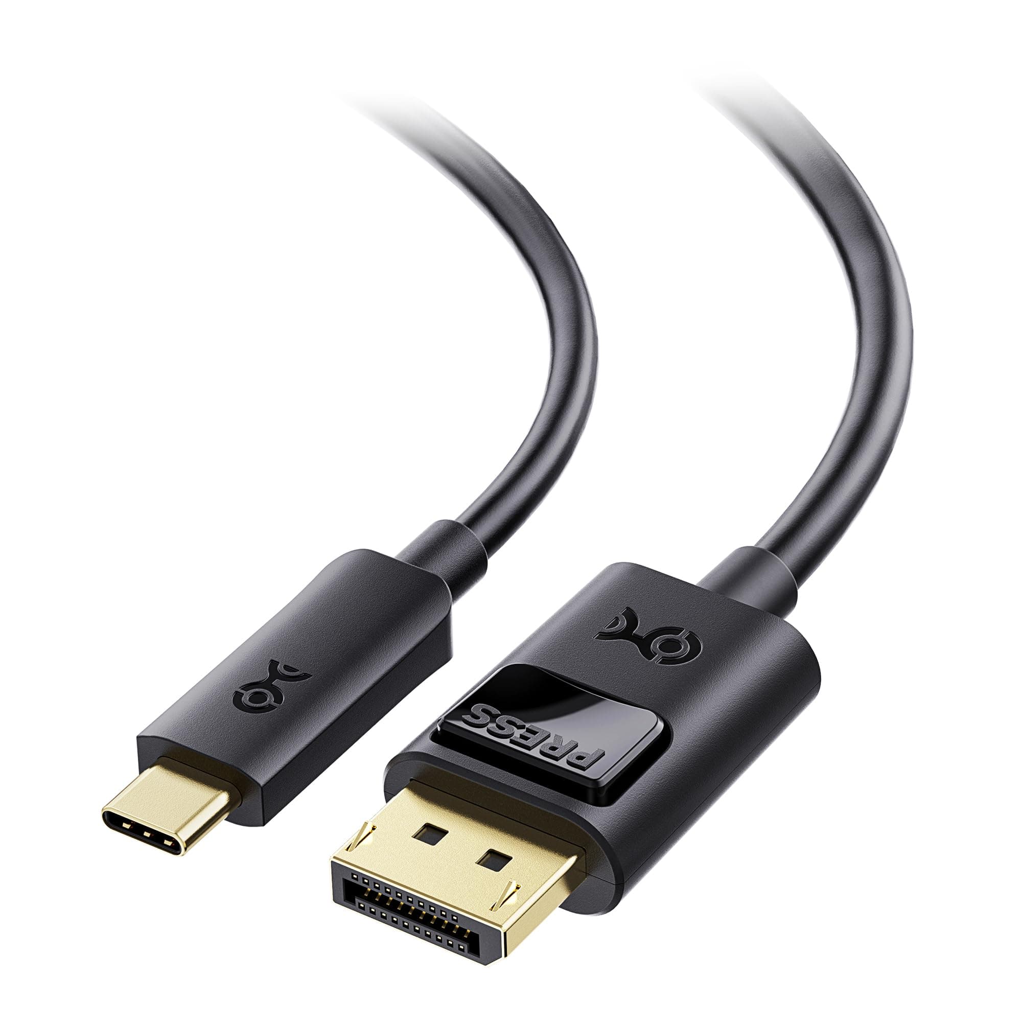 USB C to DisplayPort 1.4 Cable 6 ft, Support 8K@60Hz, 4K@240Hz (Thunderbolt 4 to DisplayPort Cable, DisplayPort to USB C Cable) Black - Not for Portable USB-C Monitor