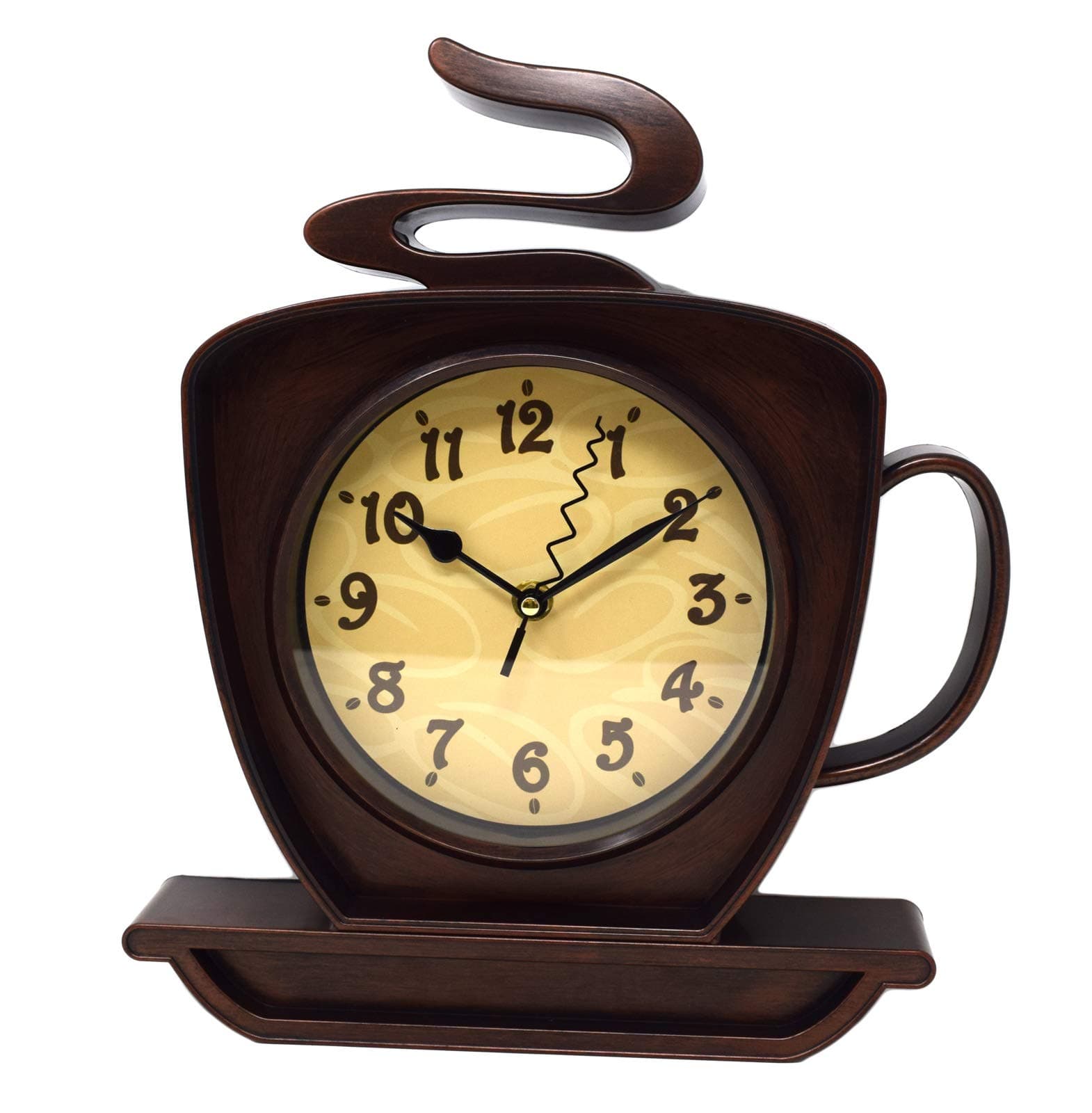 Flame Homeware Wall Clock - COFFEE CUP Design - 32cm High