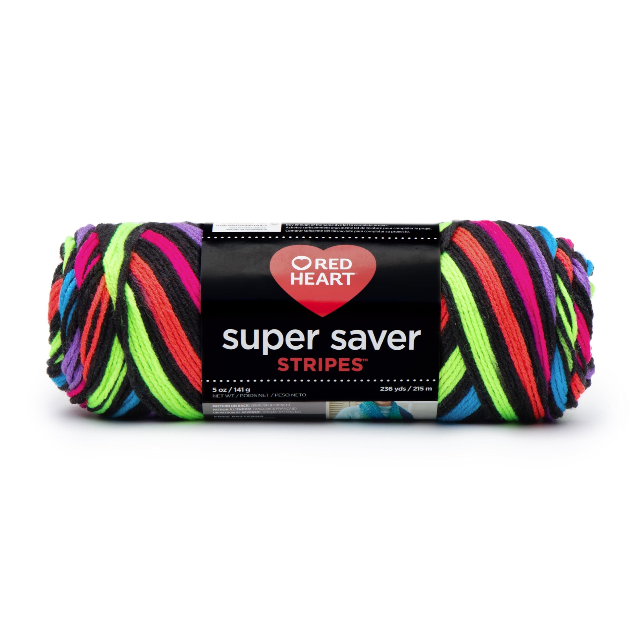 Super Saver Yarn, Neon Stripes