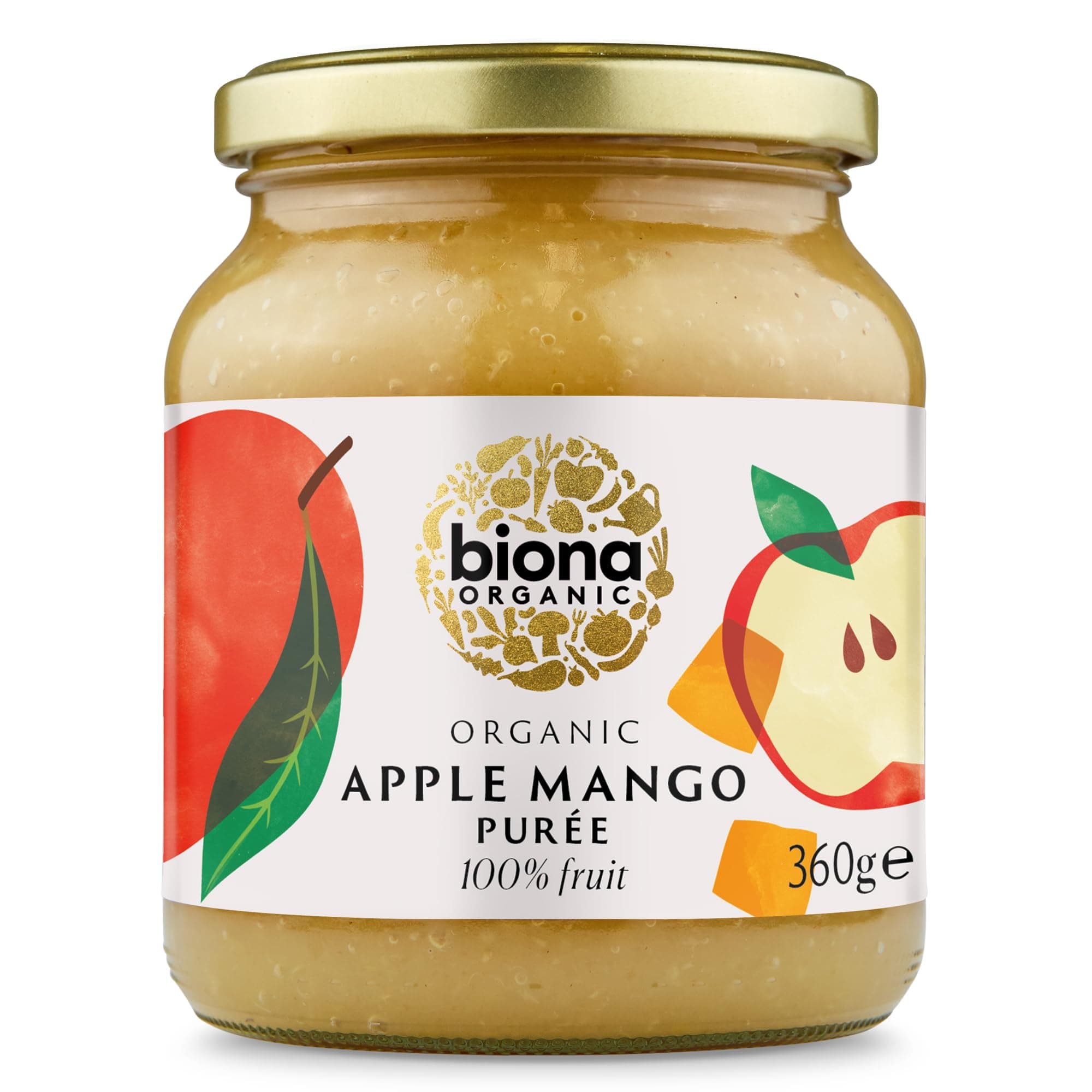 Biona Apple & Mango Puree Organic, 360 g (Pack of 1)