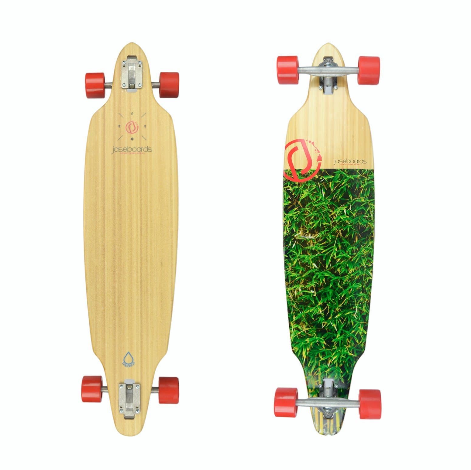 The Jaseboards Drop Through Cruising high Performance Longboard Complete with Castle Trucks, Puka Wheels and Stainless Puka Bearings
