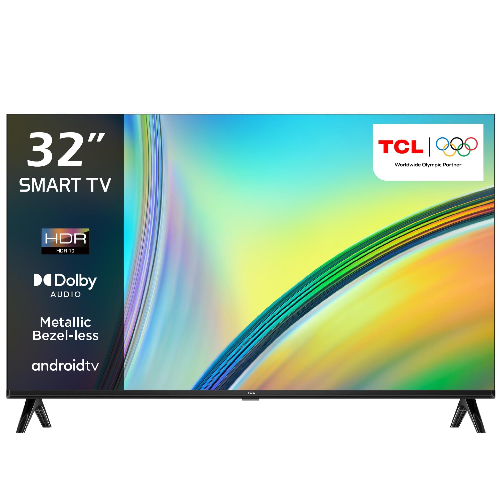 32 Inch LED HDR Full Frameless Smart TV, Android TV, Google Assistant, Dolby Audio Sound, Netflix, Youtube, Google Play Store, 32S5400AF - (2024 Model)