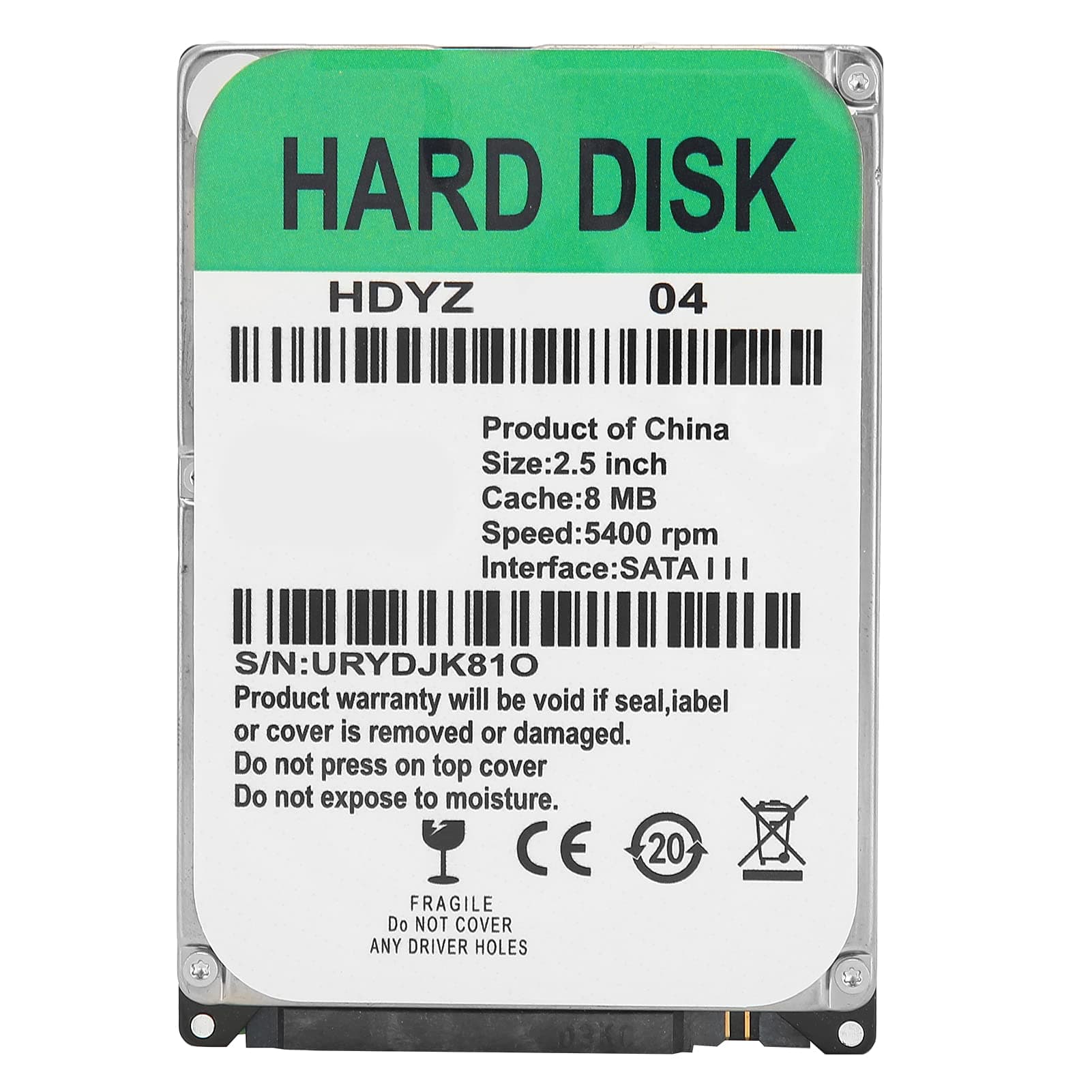 2TB PC Internal Hard Drive HDD, 7200 RPM Class, 2.5 Inch Hard Drive SATAIII, 8MB Cache for Attached Storage, Laptop and Desktop Updating (120GB)