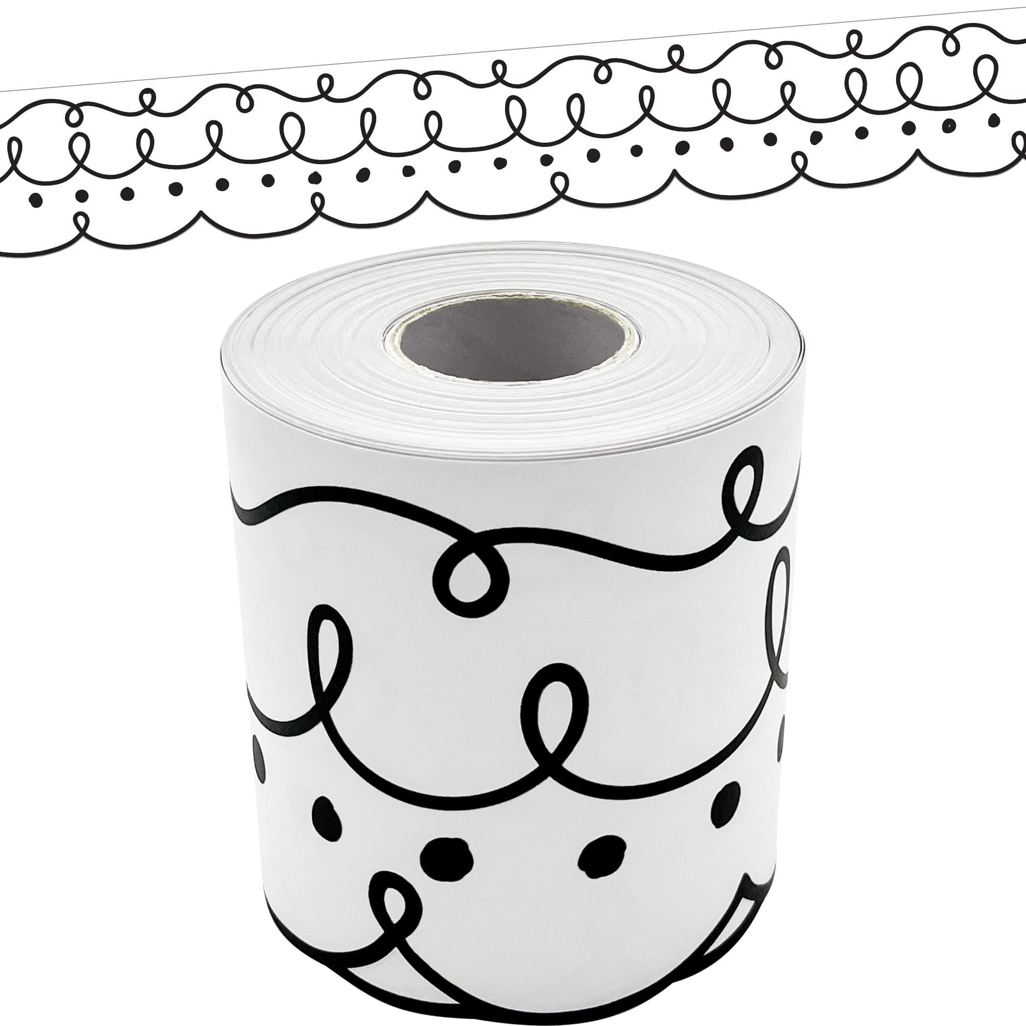 Teacher Created Resources Squiggles and Dots Die-Cut Rolled Border Trim (TCR8914)