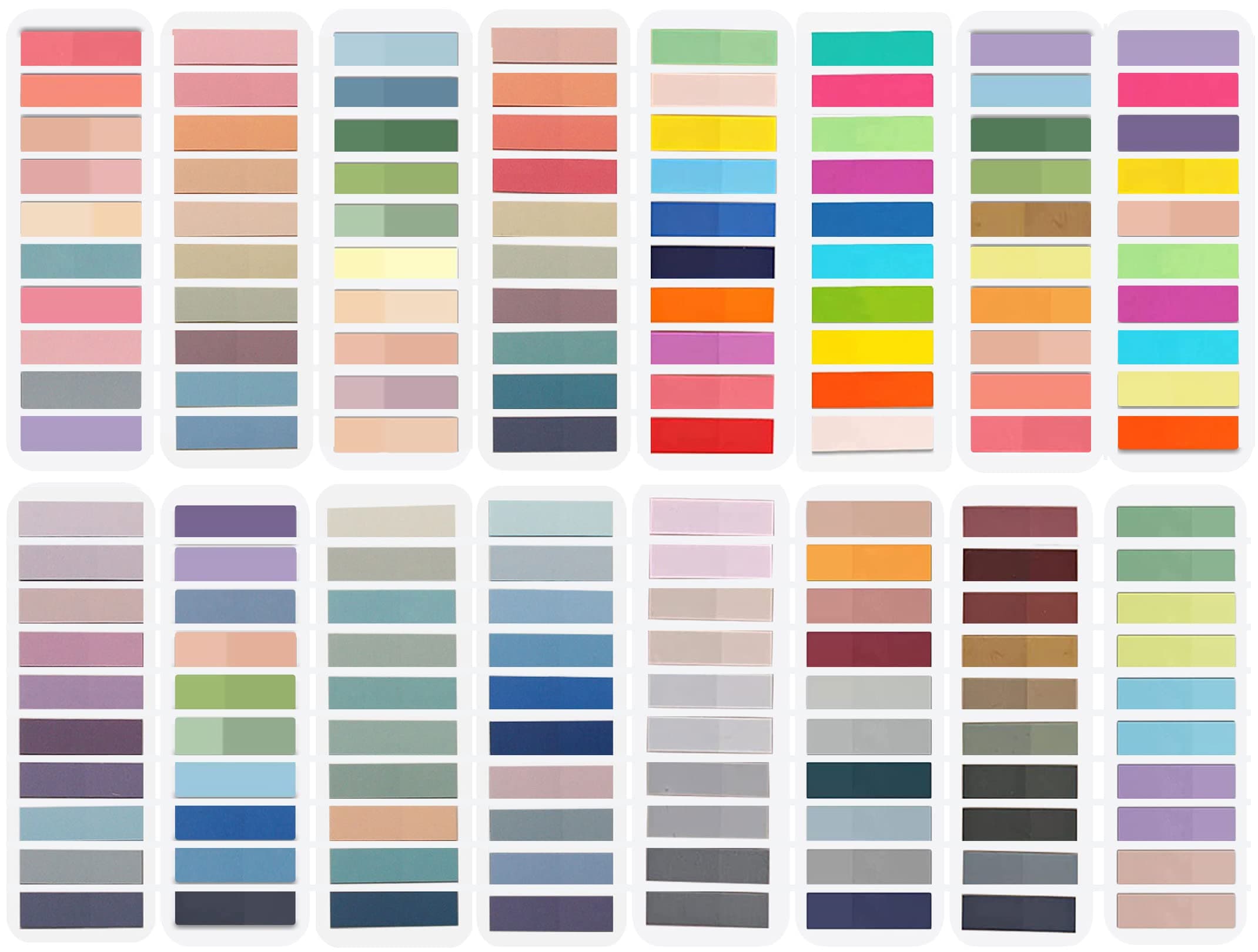 ELII 3200pcs Books Tabs for Annotating,Sticky Tabs Clear Sticky Notes, Morandi Page Markers for Notebooks, Multi-Colored Writable and Repositionable Book Flags Strip (3200pcs)