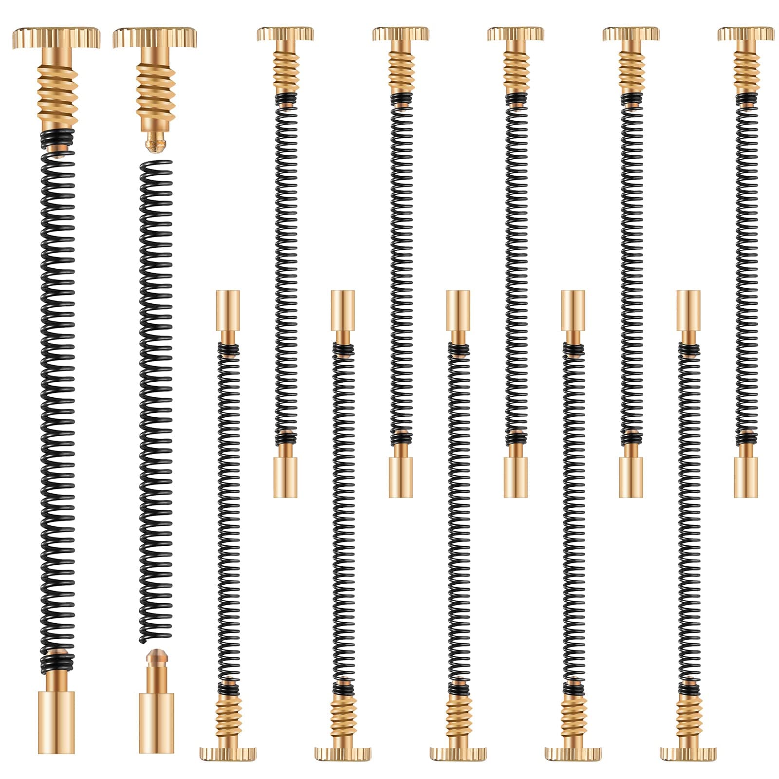 10 Pcs Lighter Replacement Repair Kit, Each Piece Includes Spring Thimble and Base Screw, Lighter Flints Screw Spring and Base Plate for Flint Repair Accessories, About 2.5 x 50 Mm/ 0.1 x 1.97''