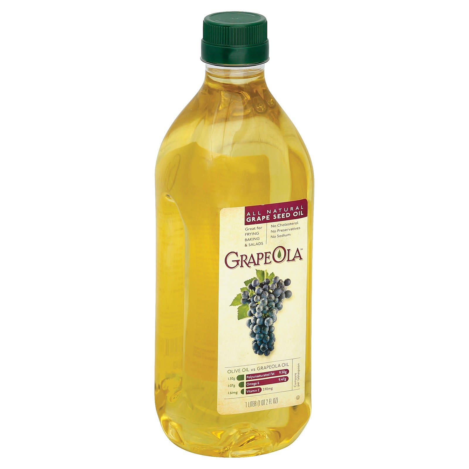 Kusha Grapeola Seed Oil, Grape, 33.8 Fl Oz (Pack of 1)
