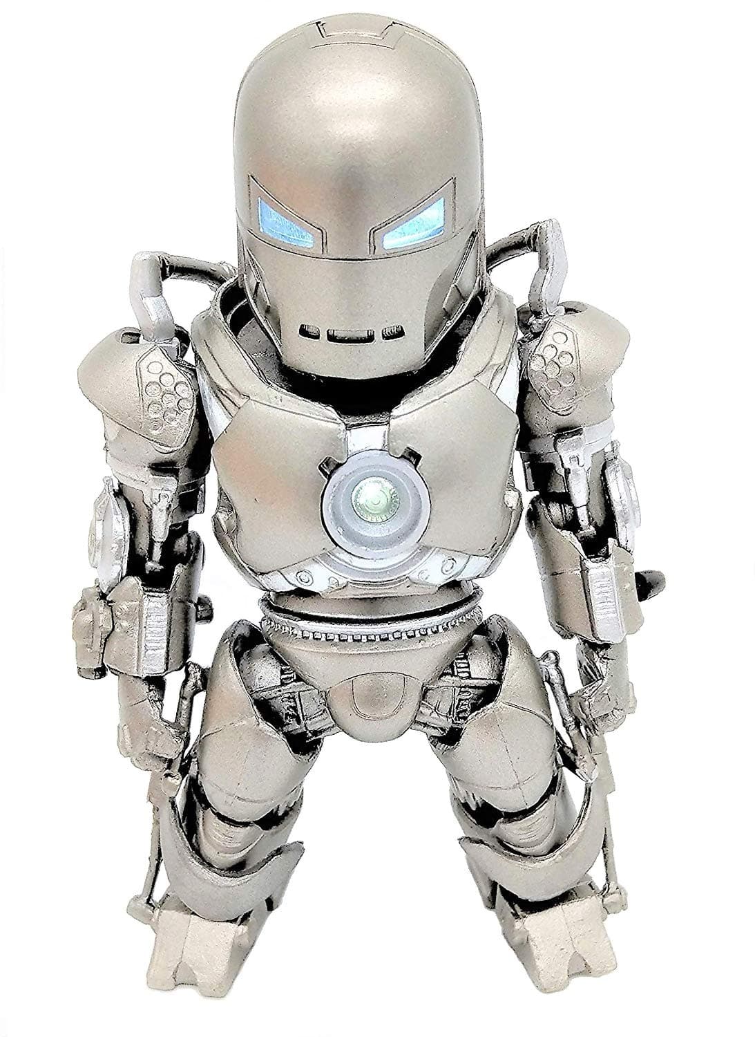 Silver Iron Man Action Figure Mark I with LED Arc Reactor - Ironman in its First Original Form! (Batteries Included)