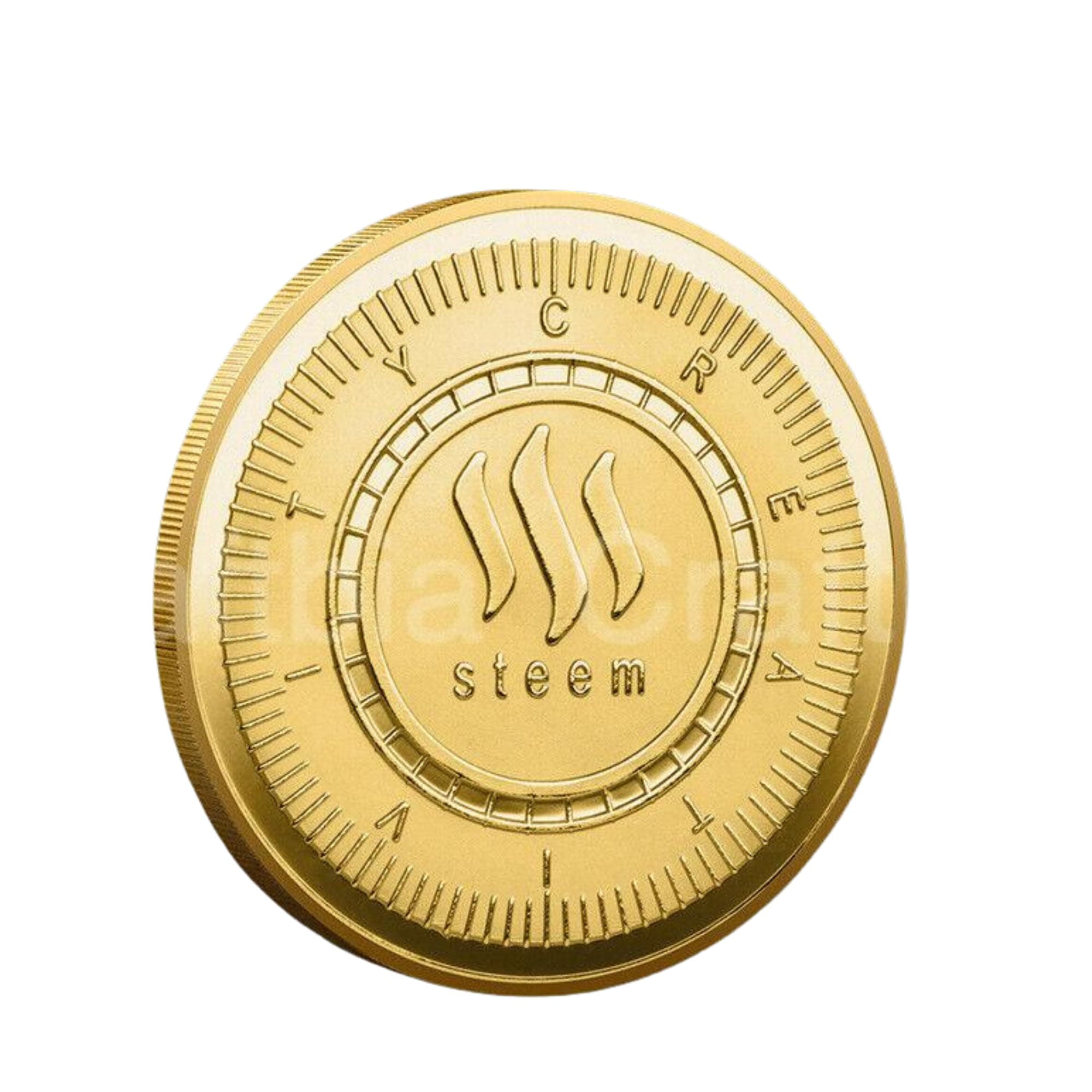 Steem Crypto Coin Comes with Round Case- Exceptional Gift for Crypto Lovers, Collectors, or Investors