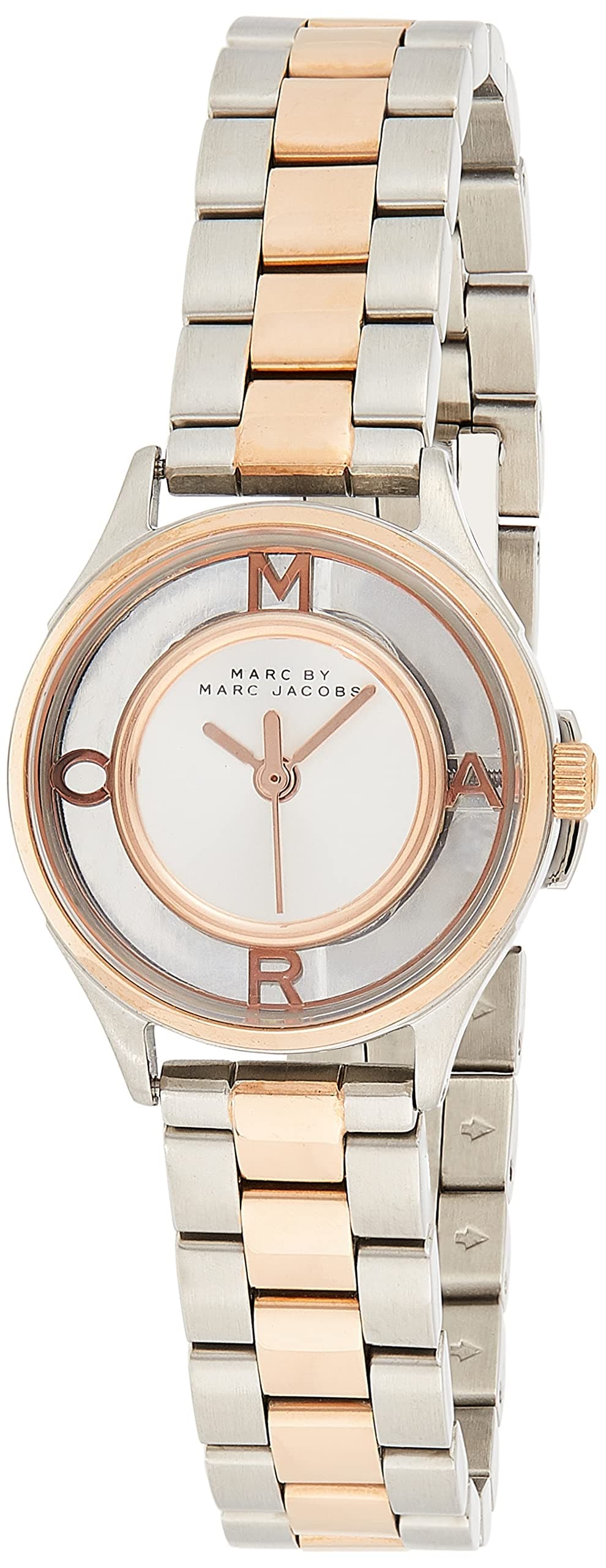Marc by Marc Jacobs Tether Women's Silver Dial Stainless Steel Band Watch - MBM3418
