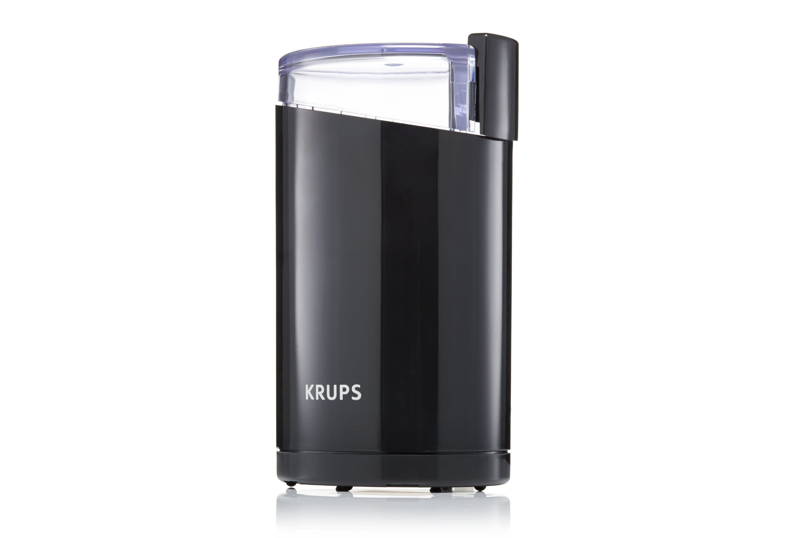 KRUPS Precision Electric Coffee Grinders, 3 oz Capacity, 200W Motor, Stainless Steel Blades for Uniform Grinding of Beans, Herb and Nuts, Coffee and Spice Grinder Electric, (Black)