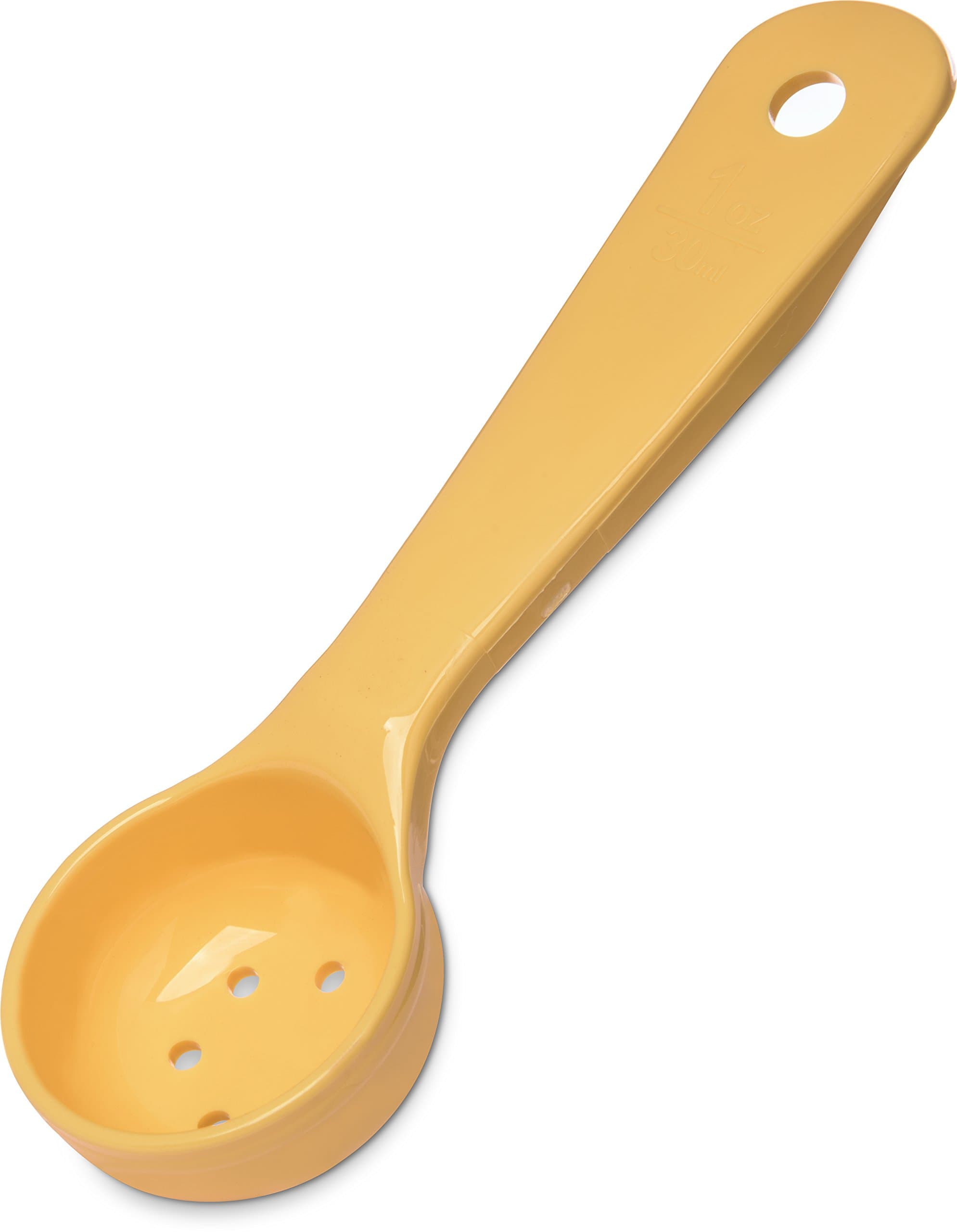 - 492304 Perforated Short Handle Portion Control Spoon, 1 oz, Yellow