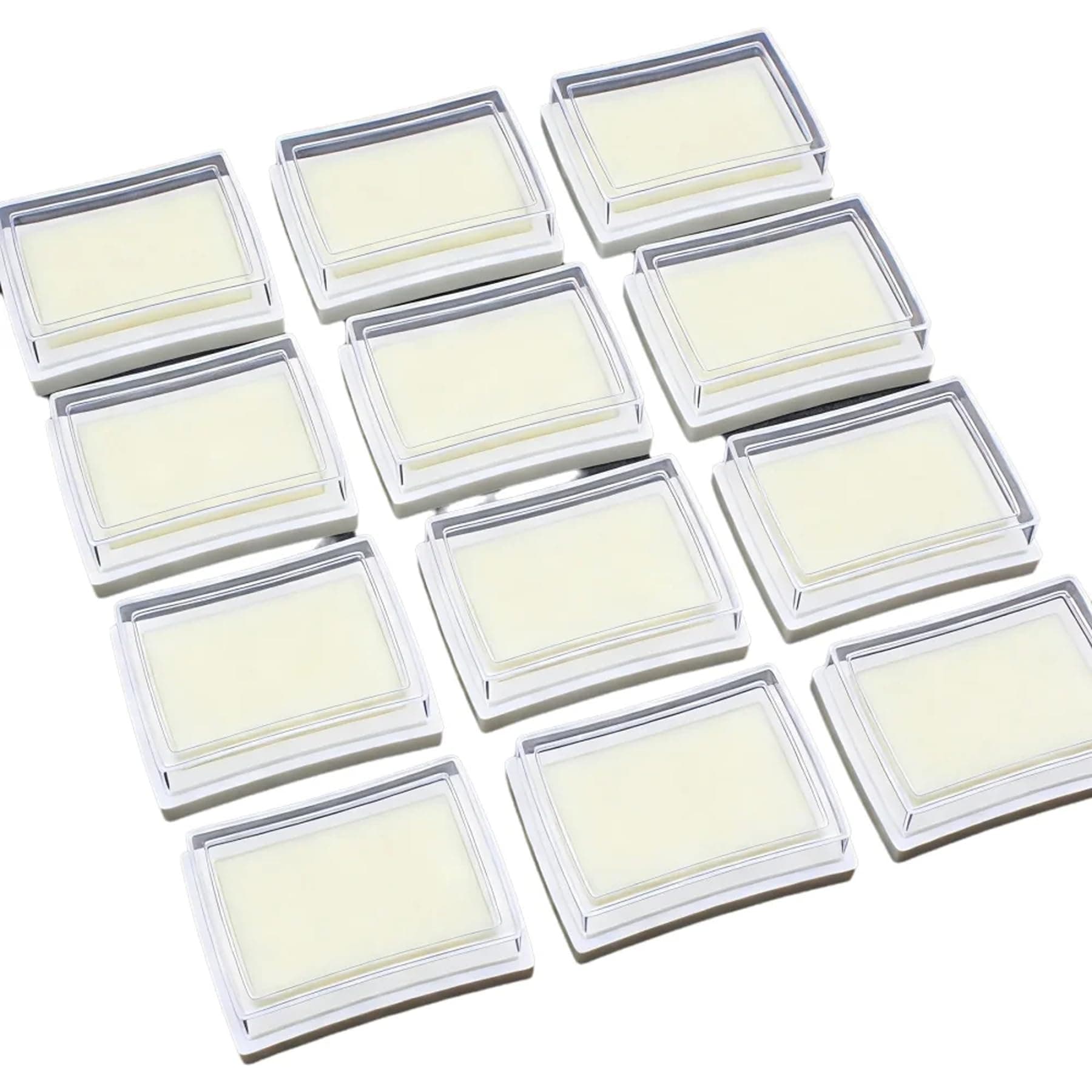 12pcs White Large Empty Ink Reinker Pads for Your Scrapbooking Stamping - Includes 12 Pads