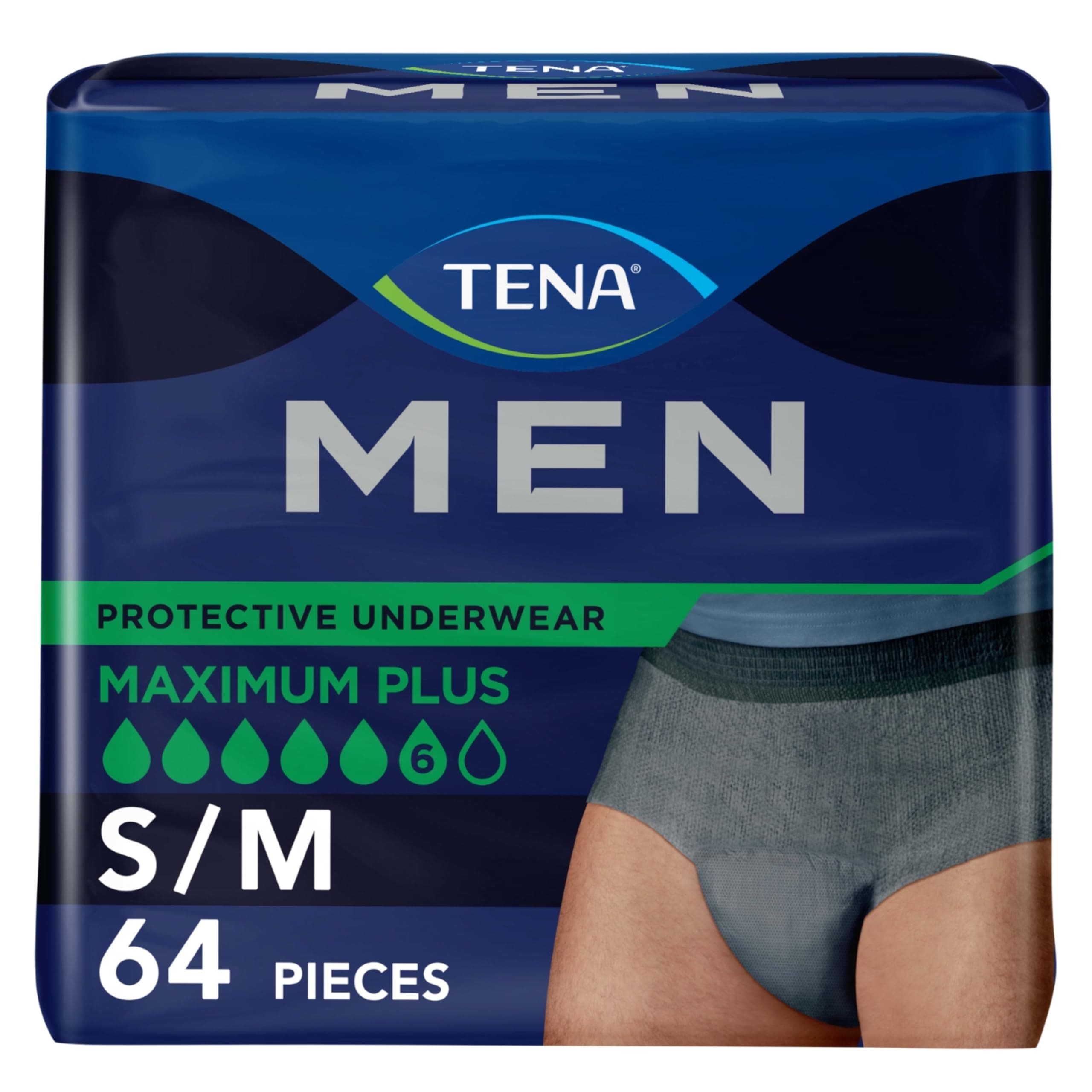 Incontinence Underwear for Men, Protective, Medium/Large, 64 Count