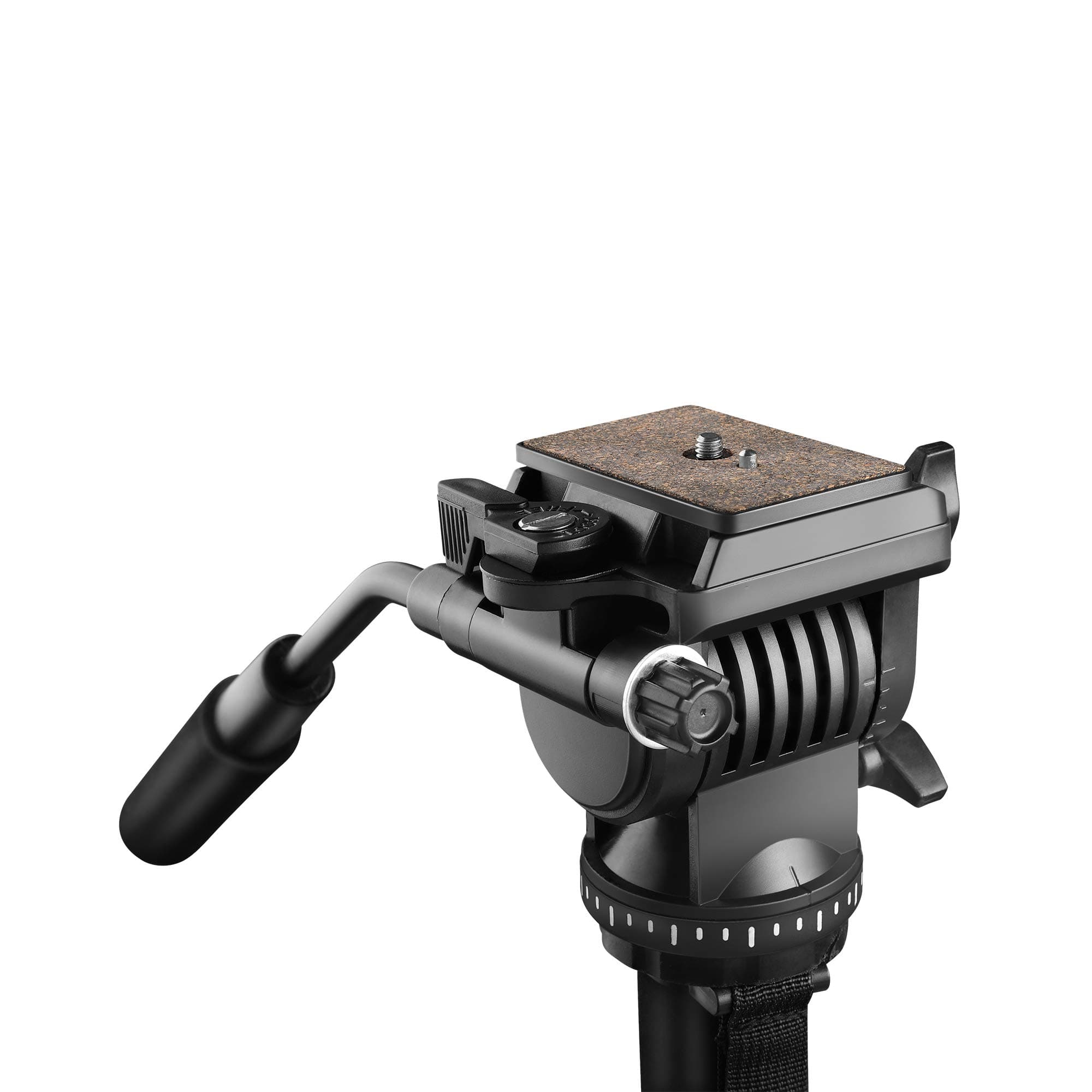 DIGITEK® DVH 001 Video Fluid Head | Lightweight with Flat Base | Supports Multiple Tripods & Monopods (Load Capacity-5 Kgs) (DVH-001)