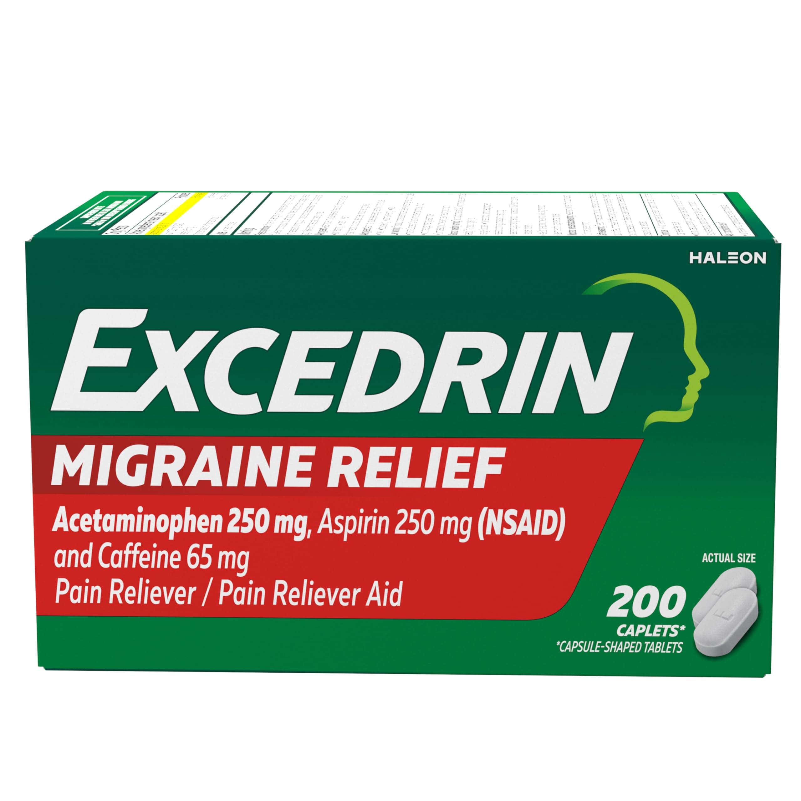 Migraine Relief Caplets to Alleviate Migraine Symptoms - 200 Count