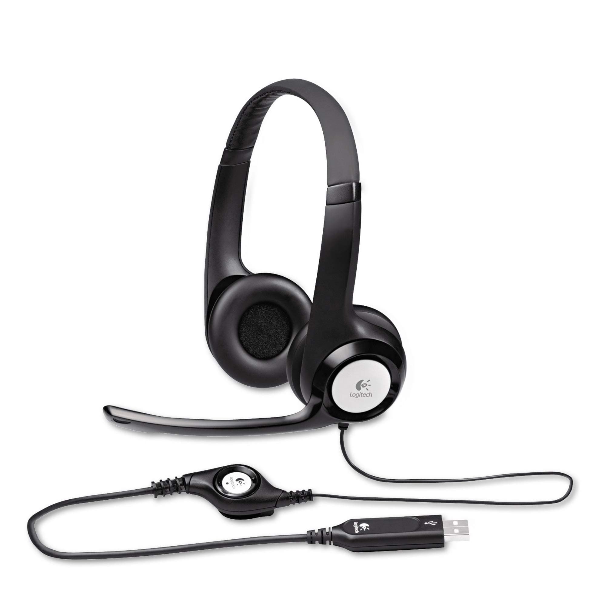 Logitech New logitech h390 USB Headset with noisecanceling Microphone Bulk Packaging 5.8 Ounce Black 23.1, Wired