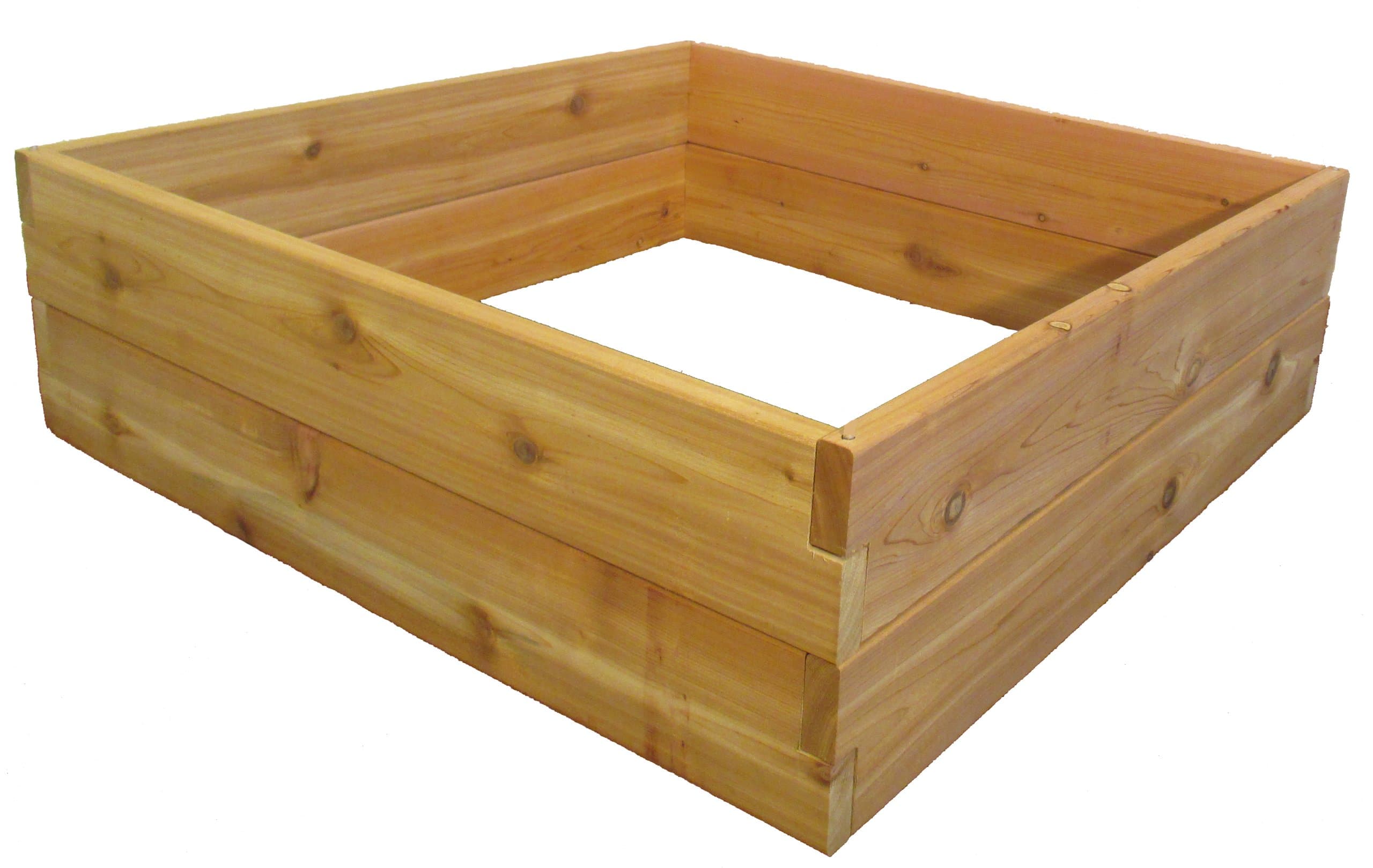 Infinite Cedar 3 ft x 3 ft x 11 in Raised Garden Bed Kit - Made from 1" Thick Western Red Cedar from North America