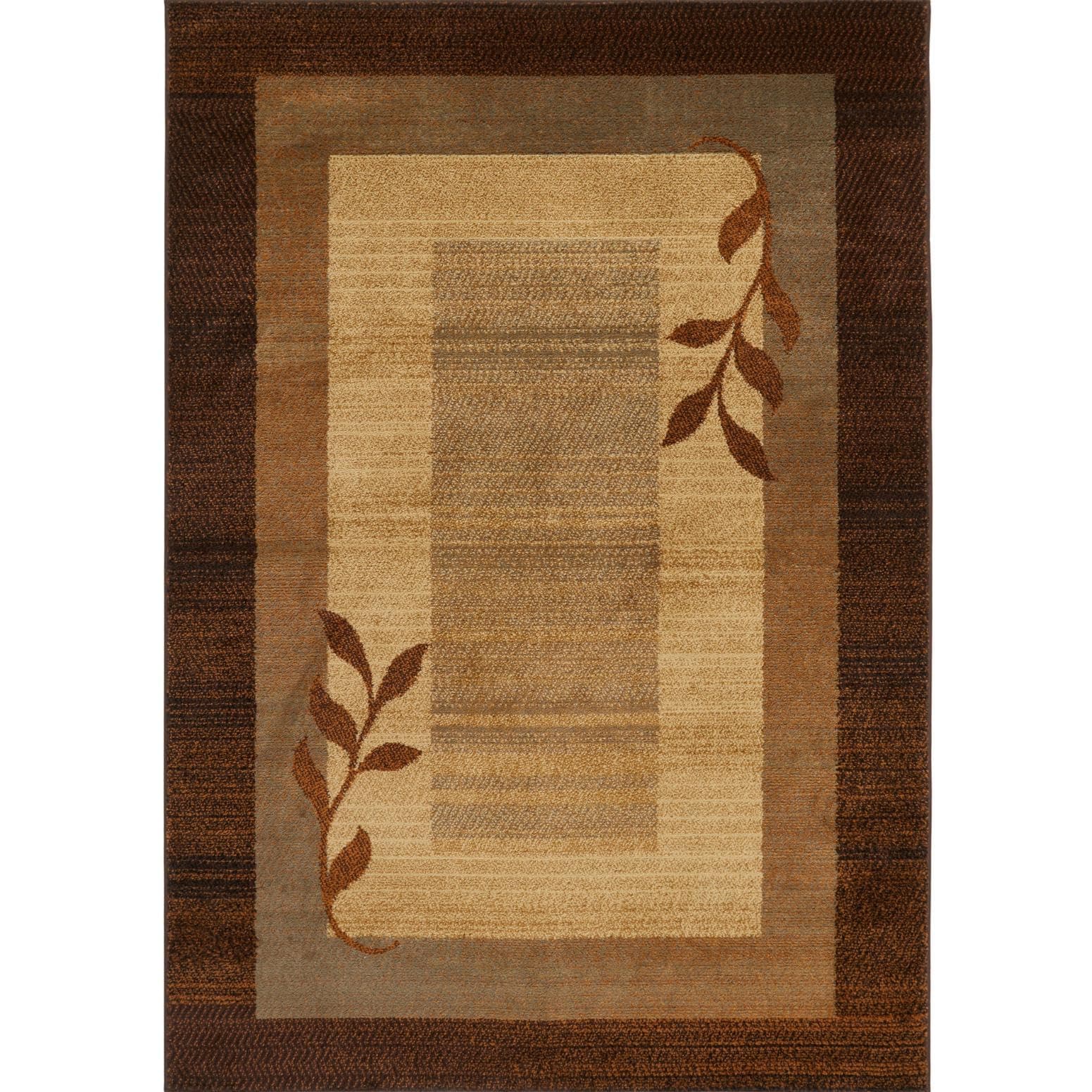 Royalty Clover Modern Area Rug, Brown Multi, 5'2"x7'2" Rectangle