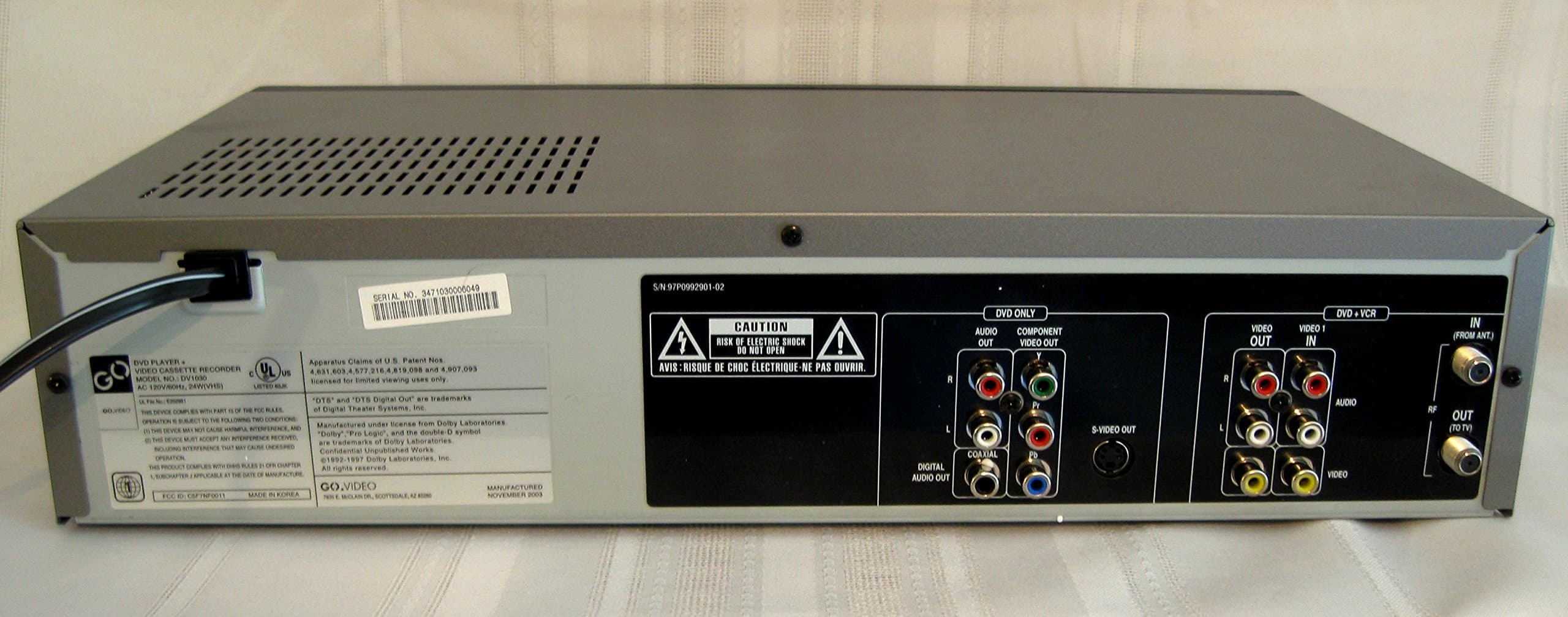 GoVideo DV1030 DVD/VCR Combo