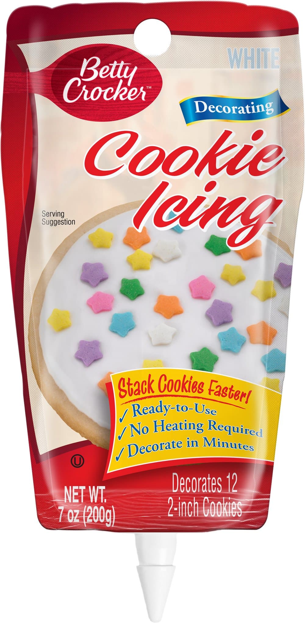 Cookie Icing, White, 7 oz