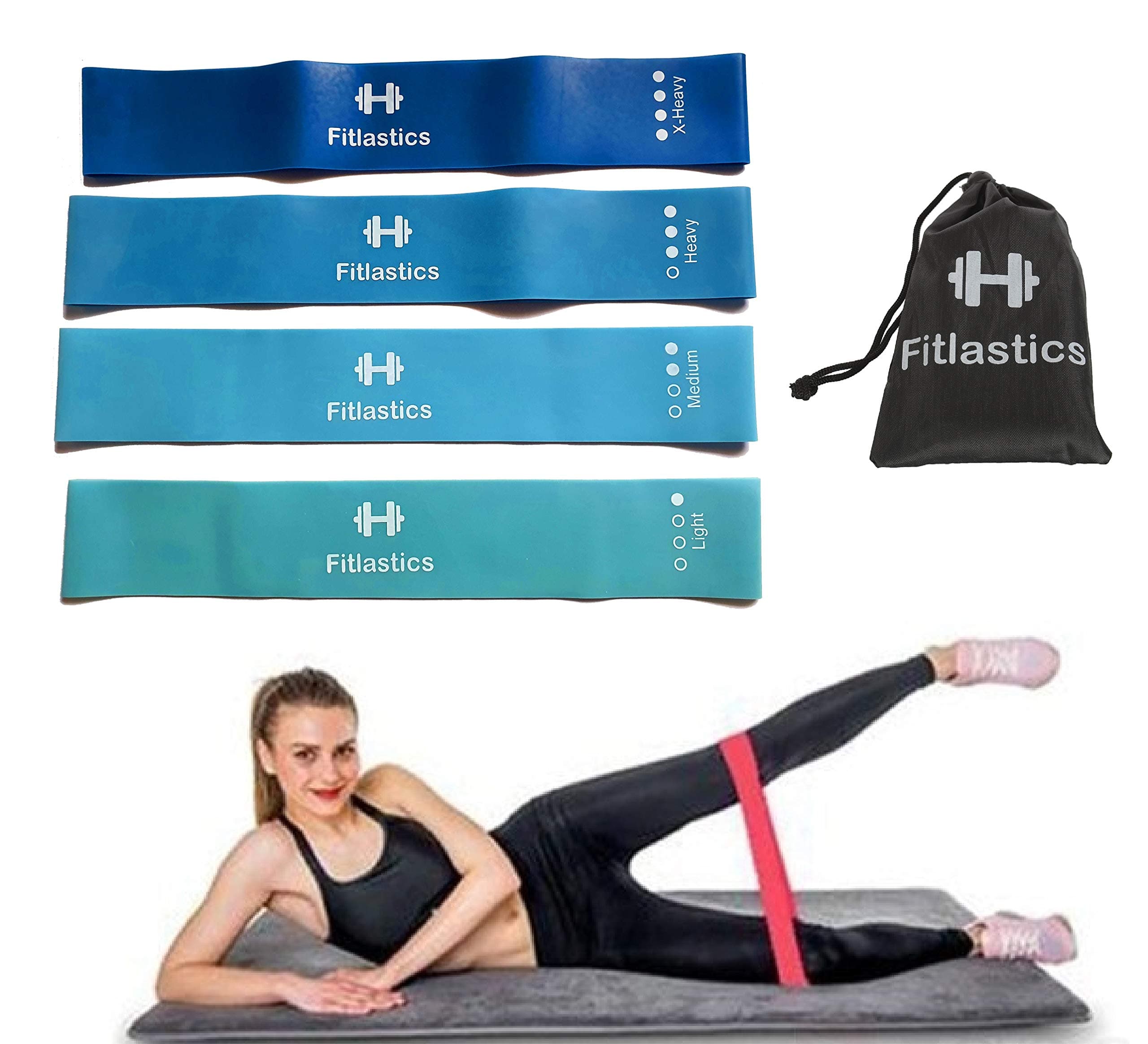 Resistance Loop Bands Set for Squats, Stretching, Strength Training Exercises, HIPS & Glutes Heavy Workouts for Men & Women