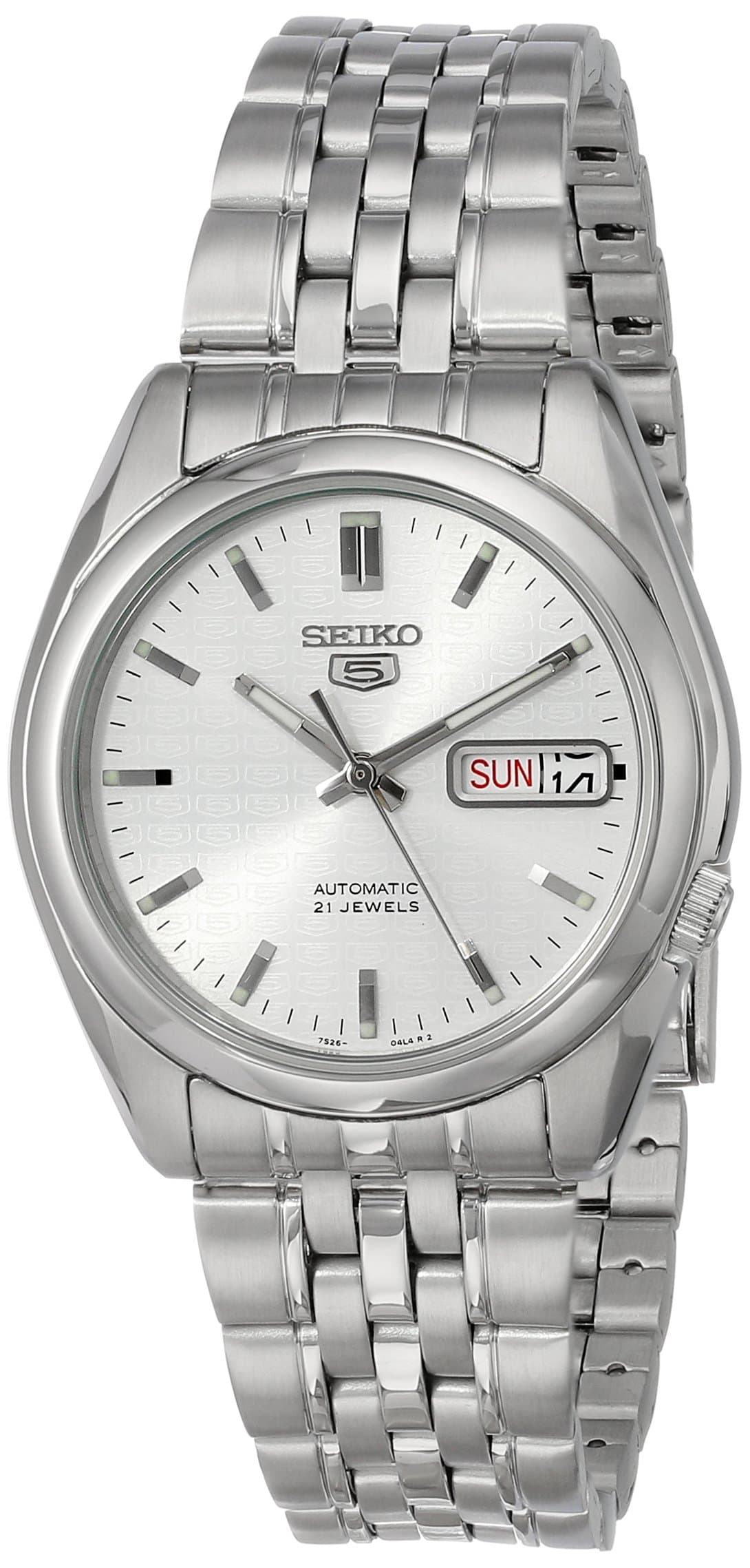 SEIKO Automatic Watch for Men 5-7S Collection - with Day/Date Calendar, Luminous Hands, Stainless Steel Case & Bracelet