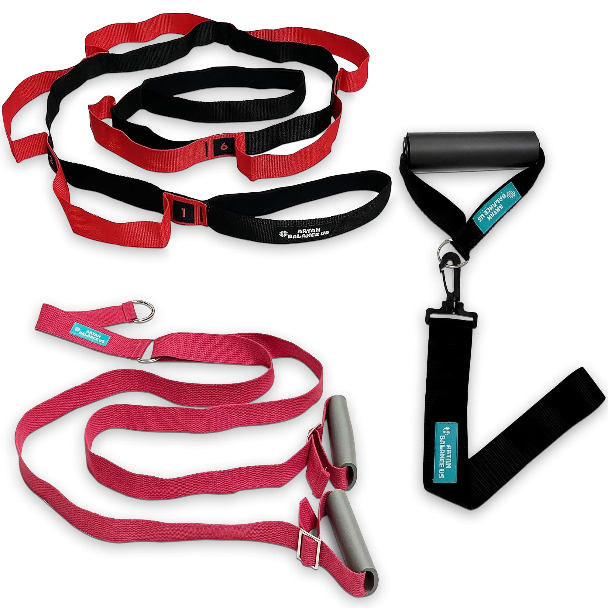 Stretching Straps for Flexibility, Balance, and Leg Stretching – Multiple Styles for Yoga, Ballet, Dance, Gymnastics & Physical Therapy