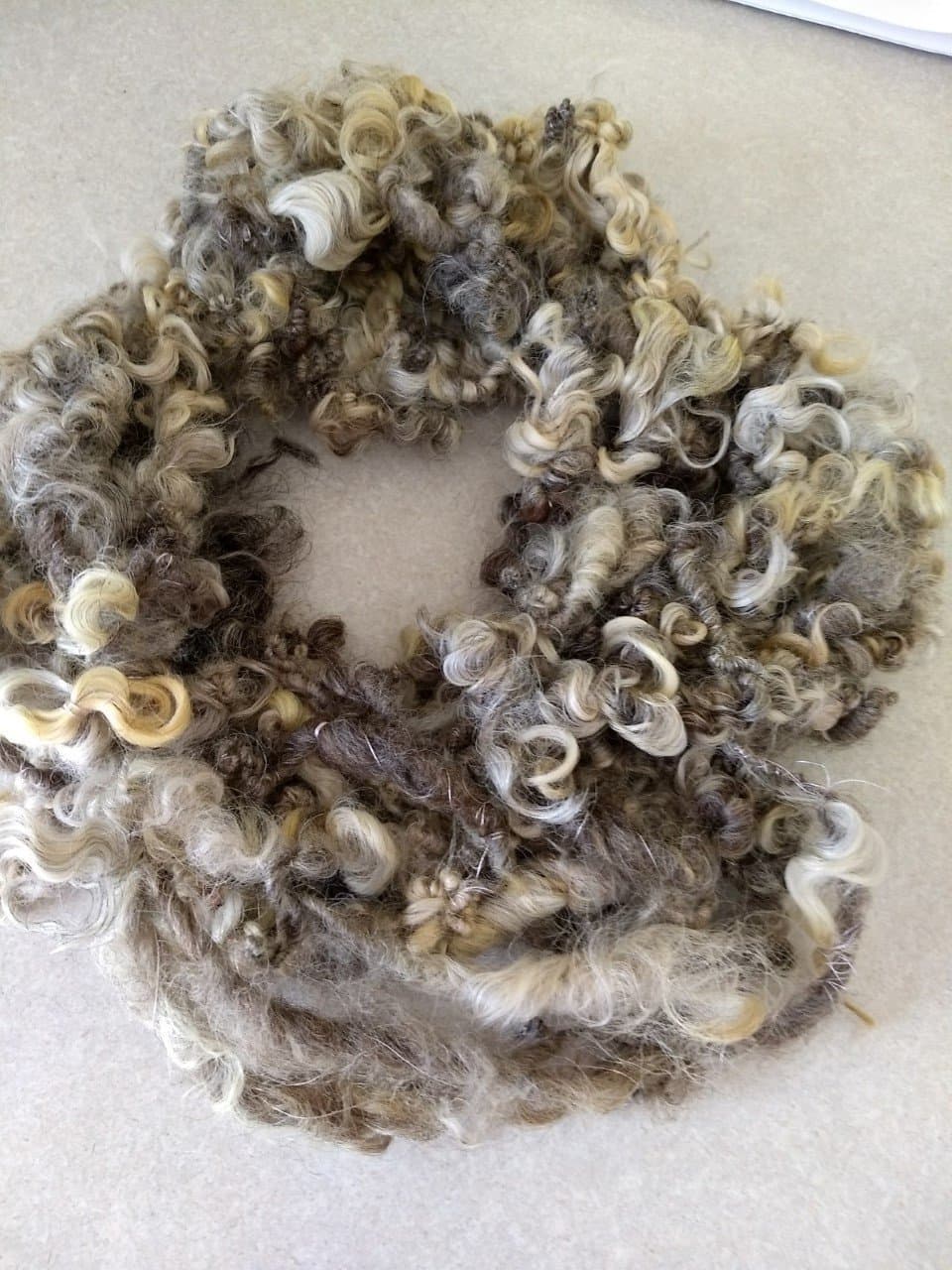Handspun yarn- art yarn-coil spun- wool