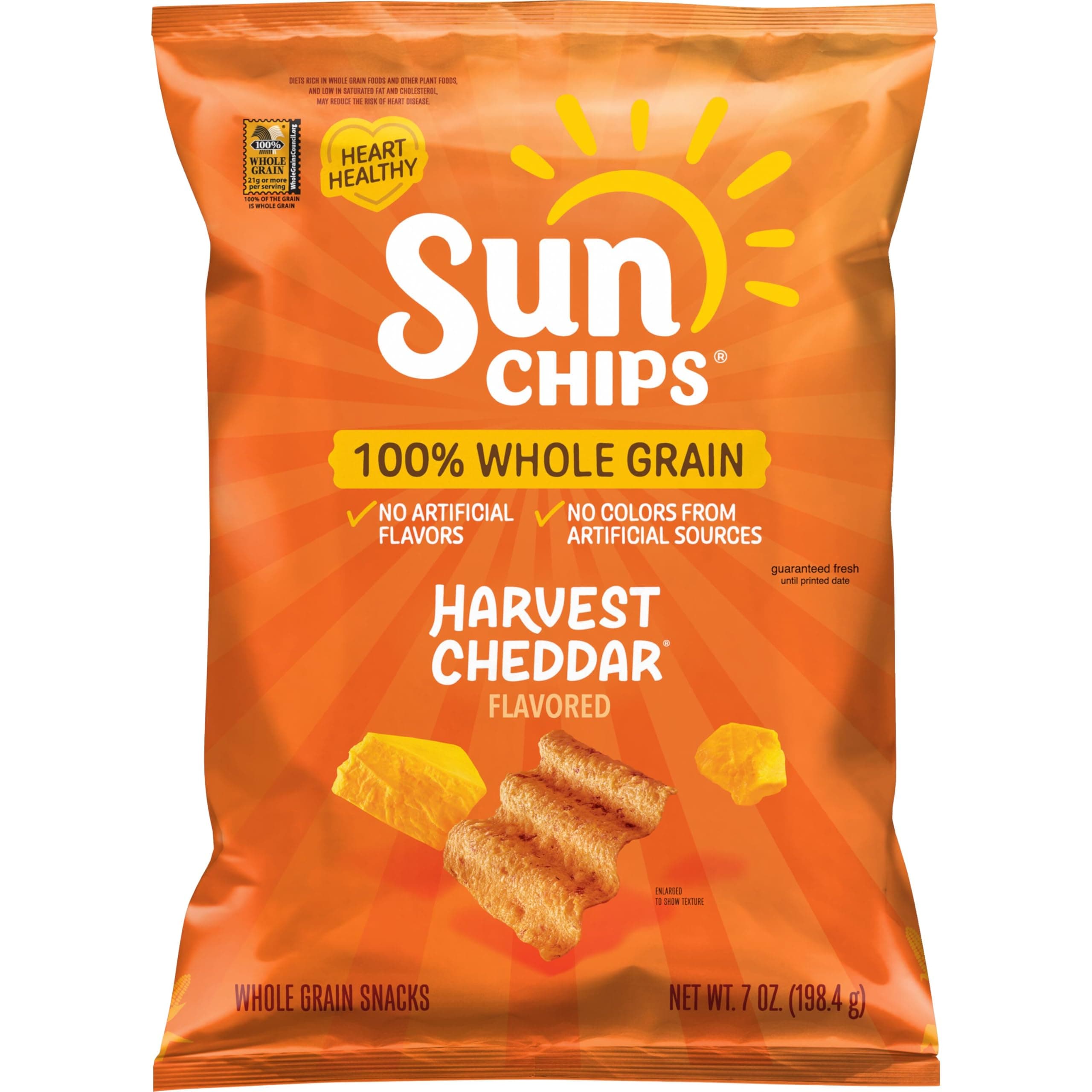 Sunchips Multigrain Snacks Harvest Cheddar, 7 Oz
