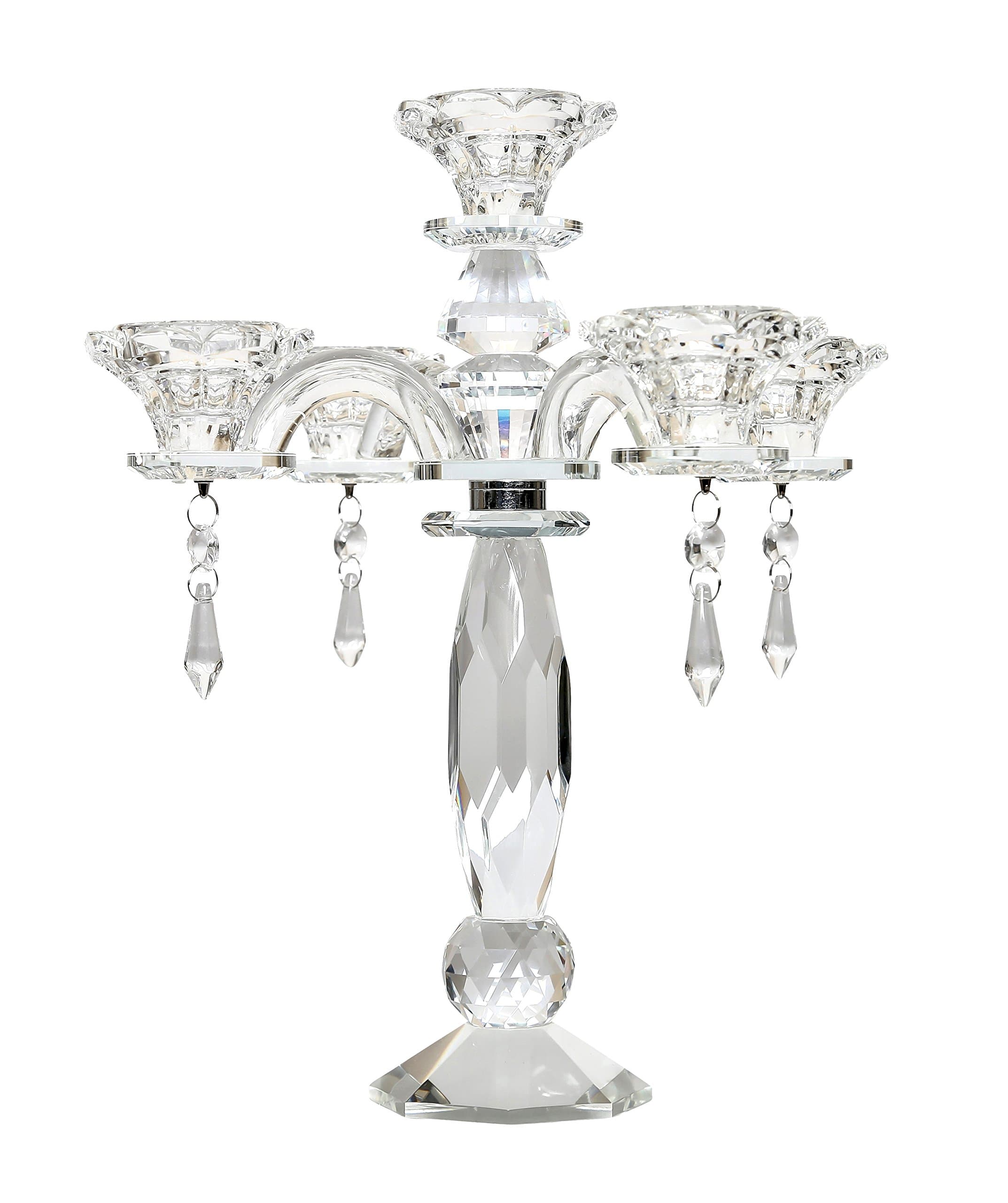 Amlong Crystal 5-Arm Crystal Candelabra