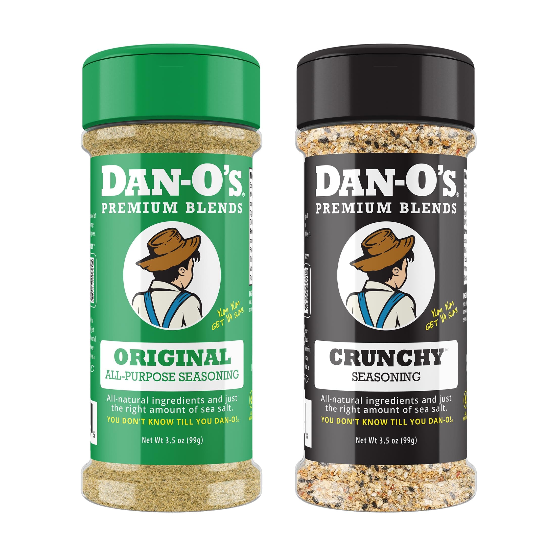 2 Bottle Seasoning Set, Small Bottles, 2 Pack, Includes Original and Crunchy Seasonings, Sugar Free, Zero Calorie, Use this Seasoning Kit to Craft a Marinade, Dry Rub or Sauce