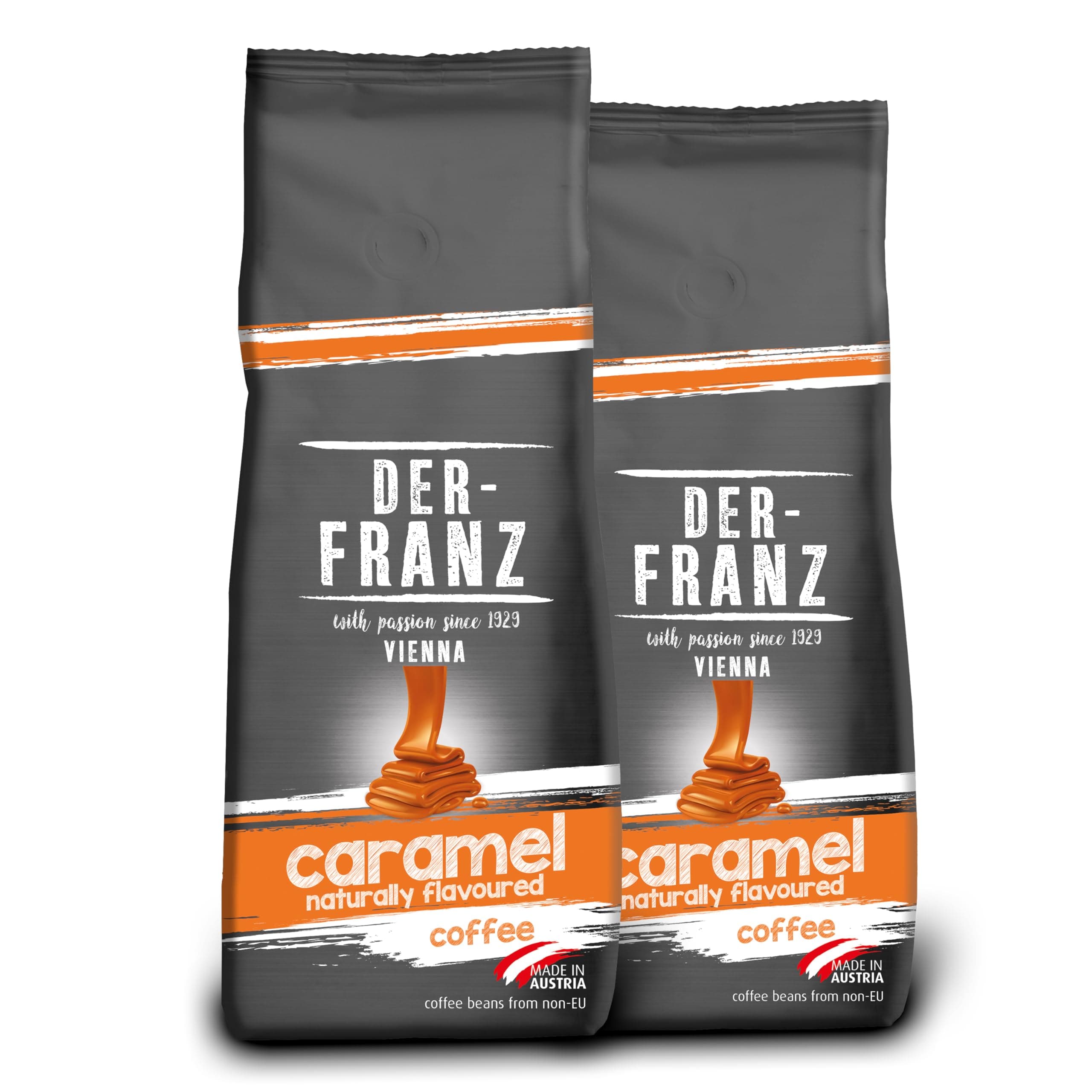 Der-Franz Coffee, flavoured with mit Caramel, ground, 2 x 500 g