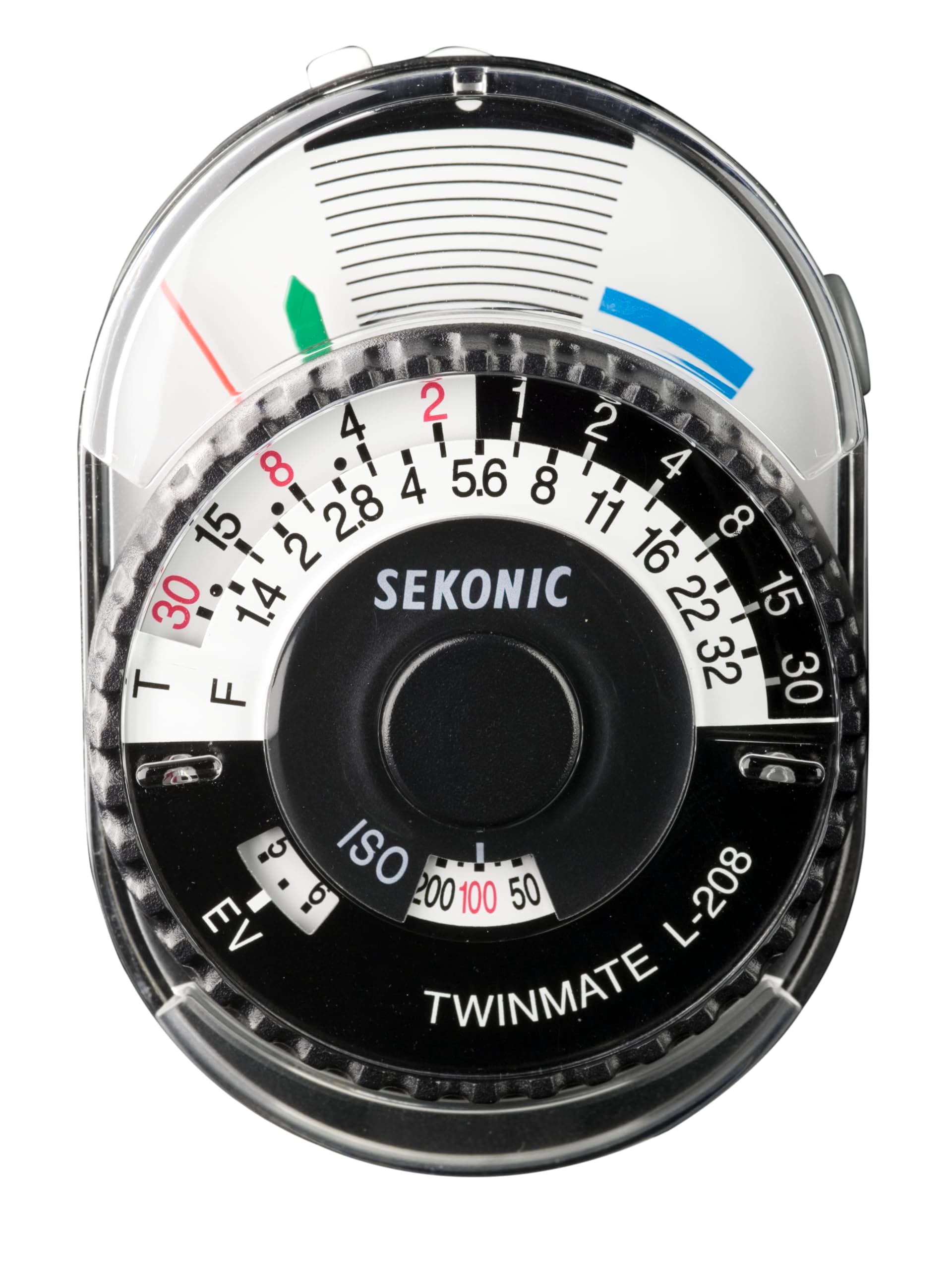 L-208 Twin Mate Analog Incident & Reflected Light Meter, Compact Handheld Exposure Meter with Sliding Lumisphere, Shoe Mount, Instant Dial Readout for Film & Digital Photography