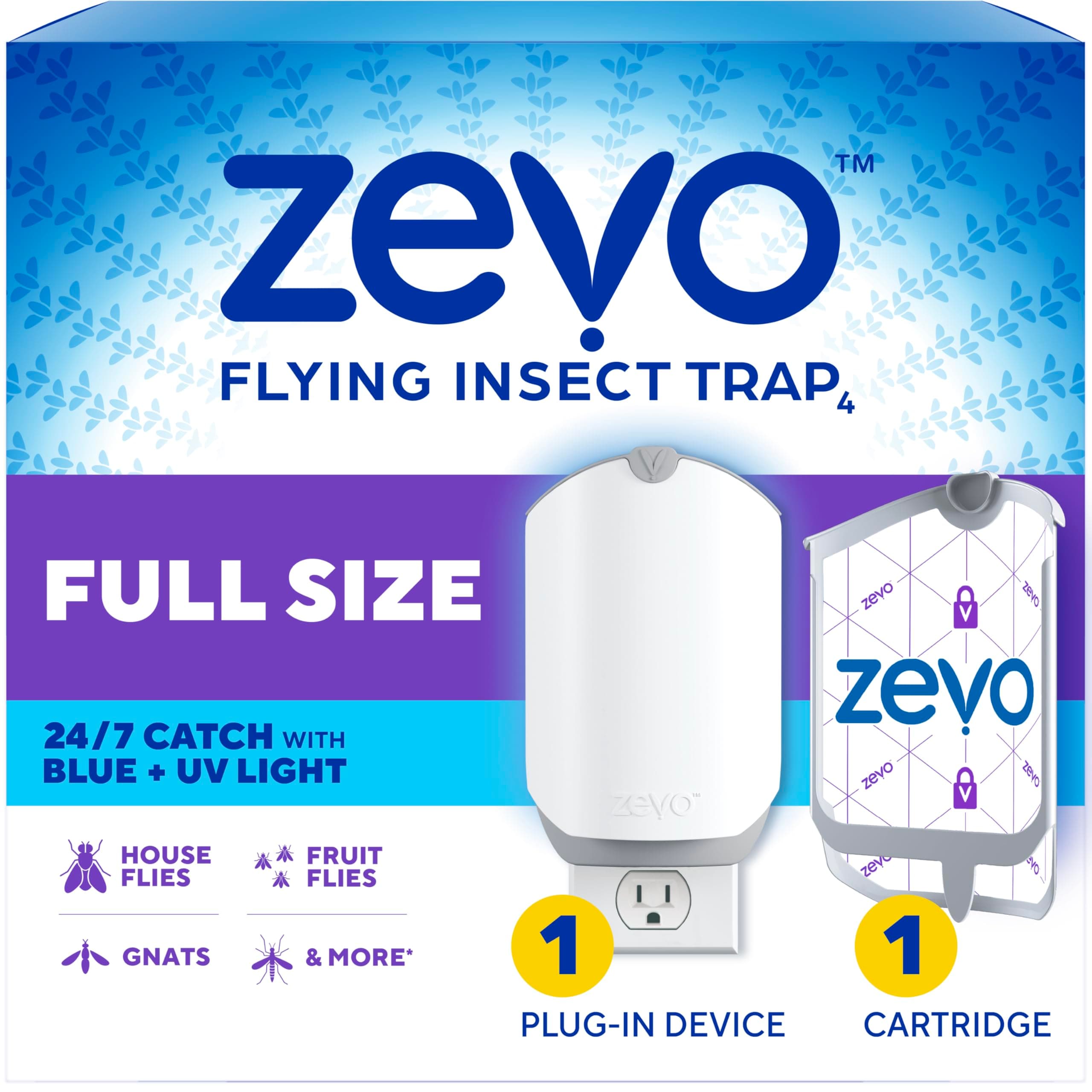 ZEVO Electric Flying Insect Trap Starter Kit - | Mosquito Killer| Fruit Fly Trap | UV Light attracts Insect |