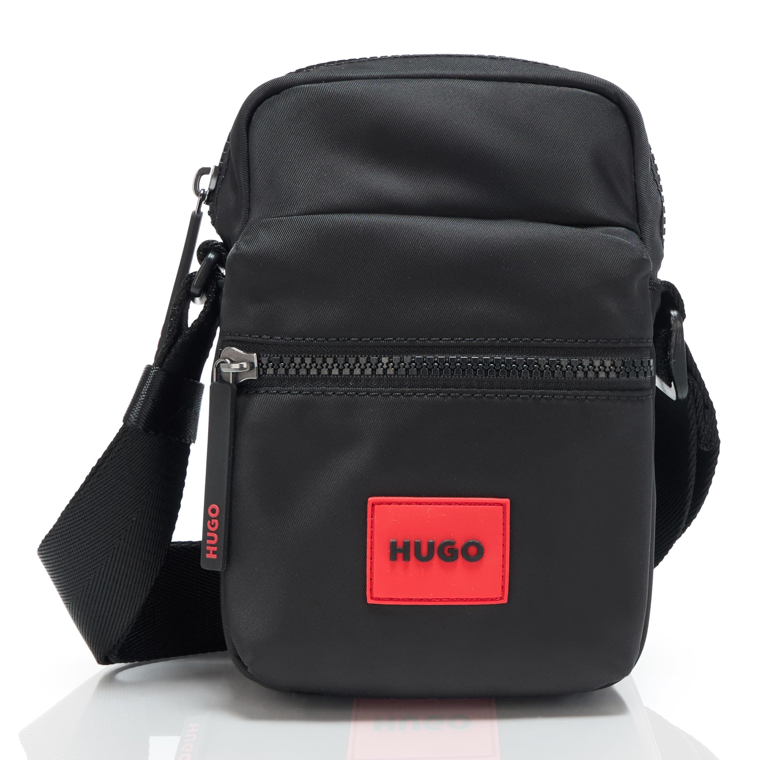 HUGOMen's Rubber Logo Patch Small Crossbody Bag
